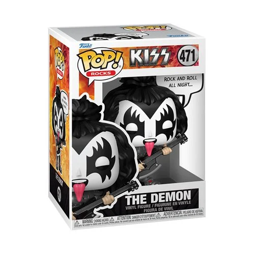KISS THE DEMON FUNKO FIGURE - ROCK AND ROLL ALL NITE SAYINGS - Image 2