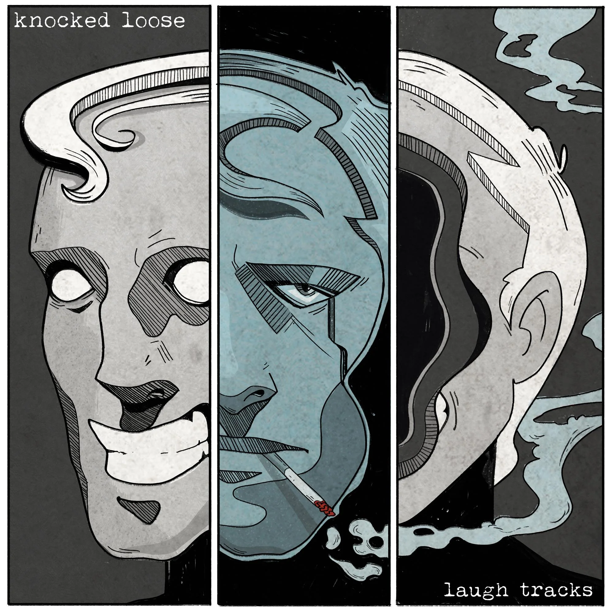 KNOCKED LOOSE 'LAUGH TRACKS' LP (Bone w/Rainbow Splatter Vinyl) - Image 2