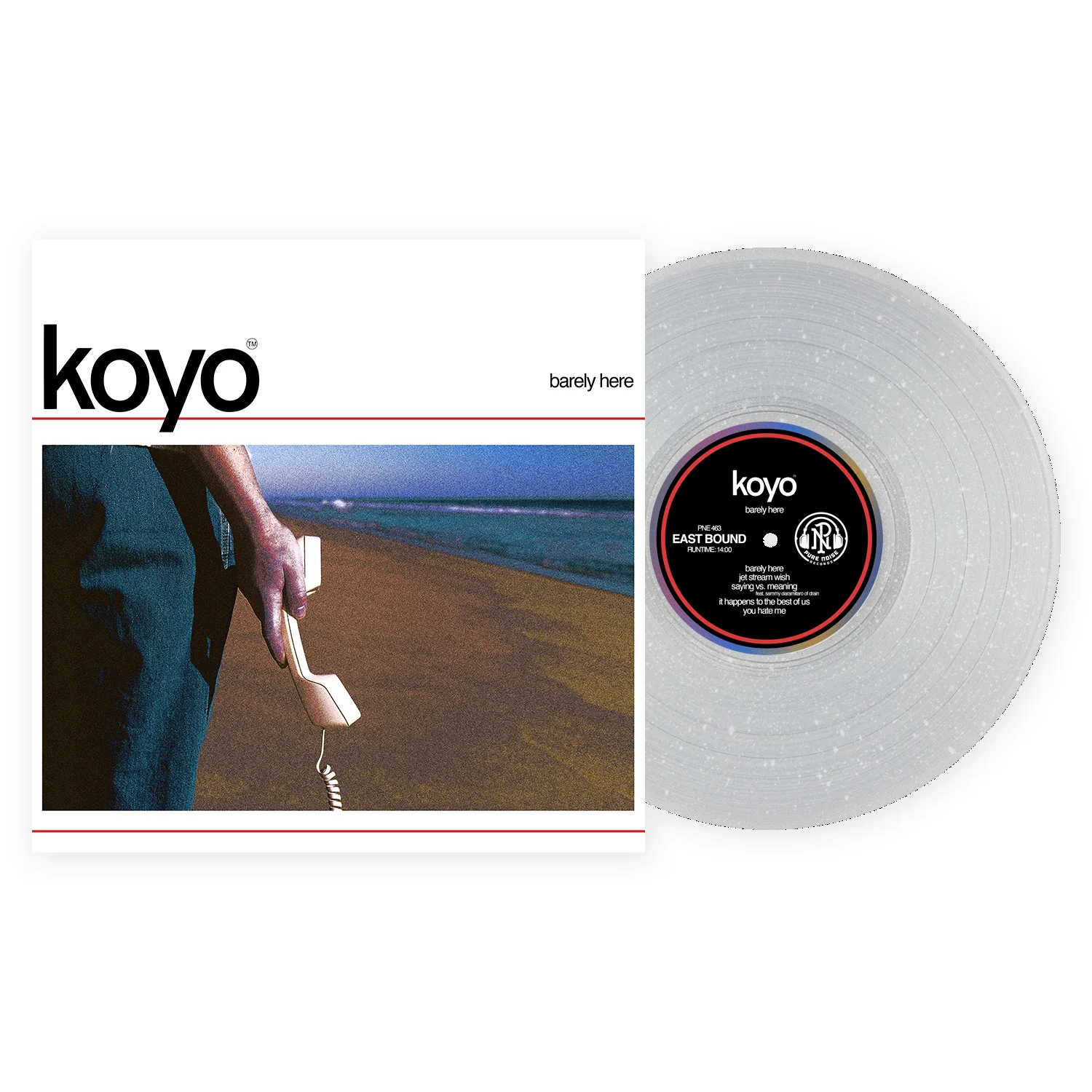 KOYO 'BARELY HERE' LP (Exclusive “ Limited to 200, Clear Glitter Vinyl)