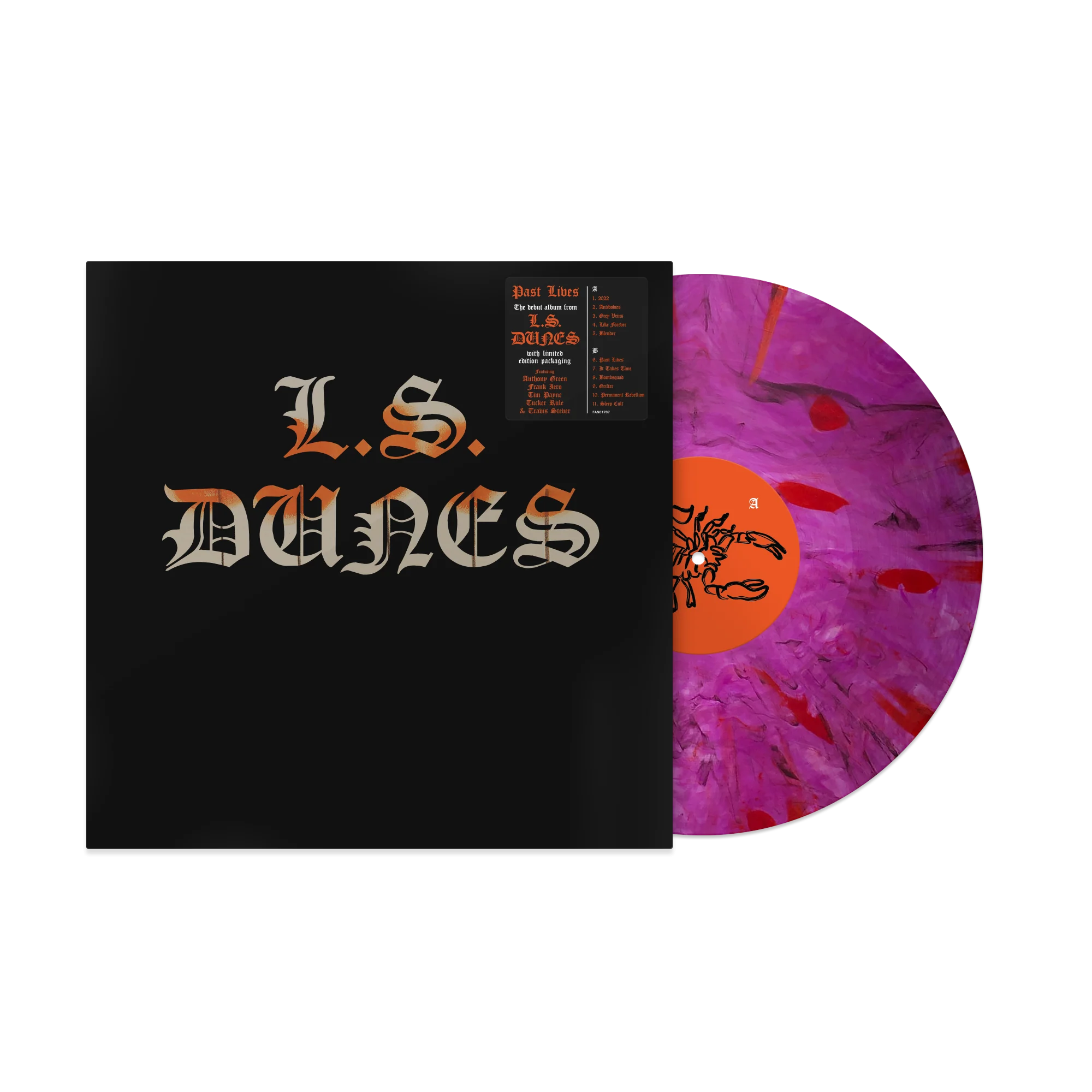 L.S. DUNES ‘PAST LIVES’ LP - EXCLUSIVE - LTD. 500 - PURPLE/BLACK/SWIRL
