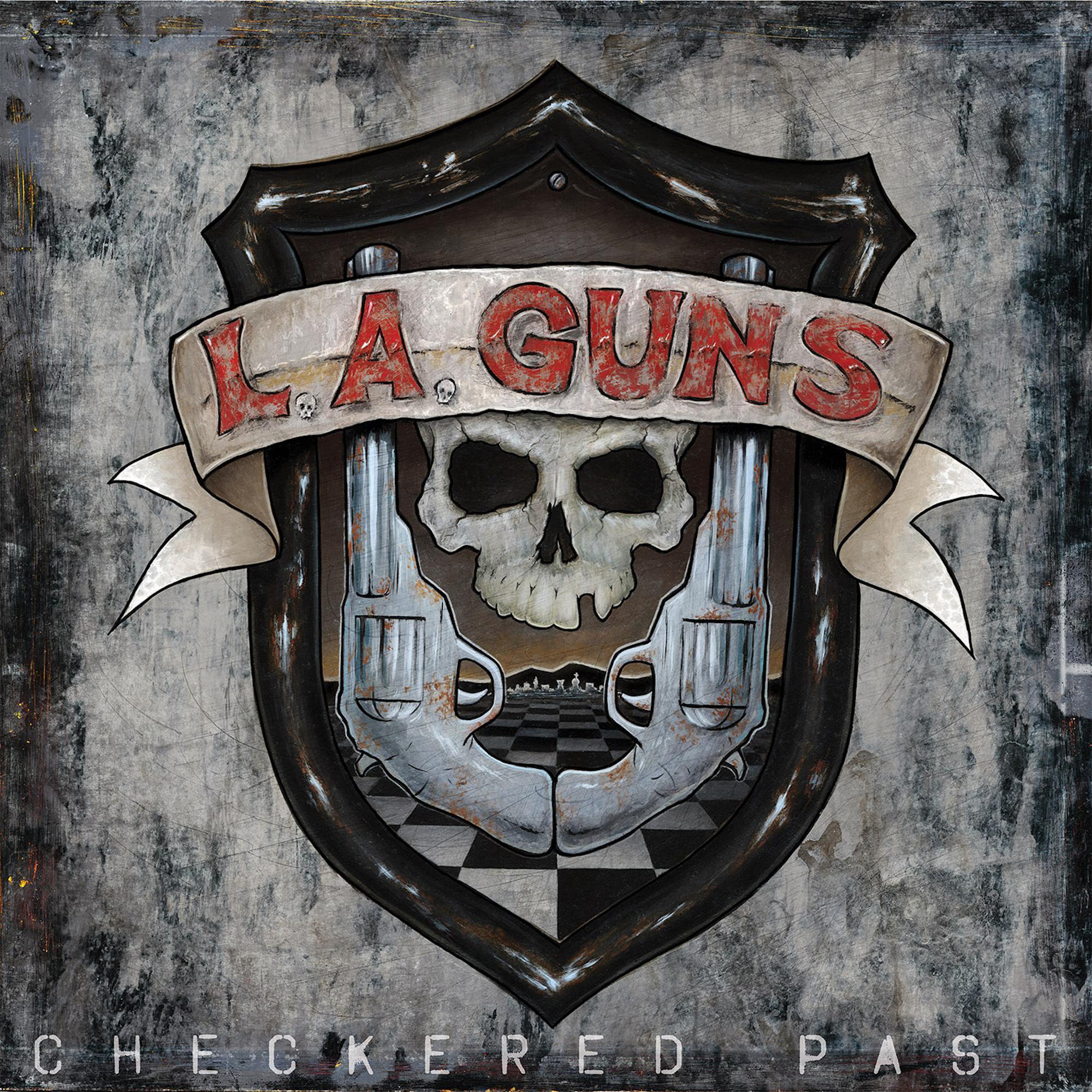 L.A. GUNS 'CHECKERED PAST' LP - LTD. - MARBLE - Image 2