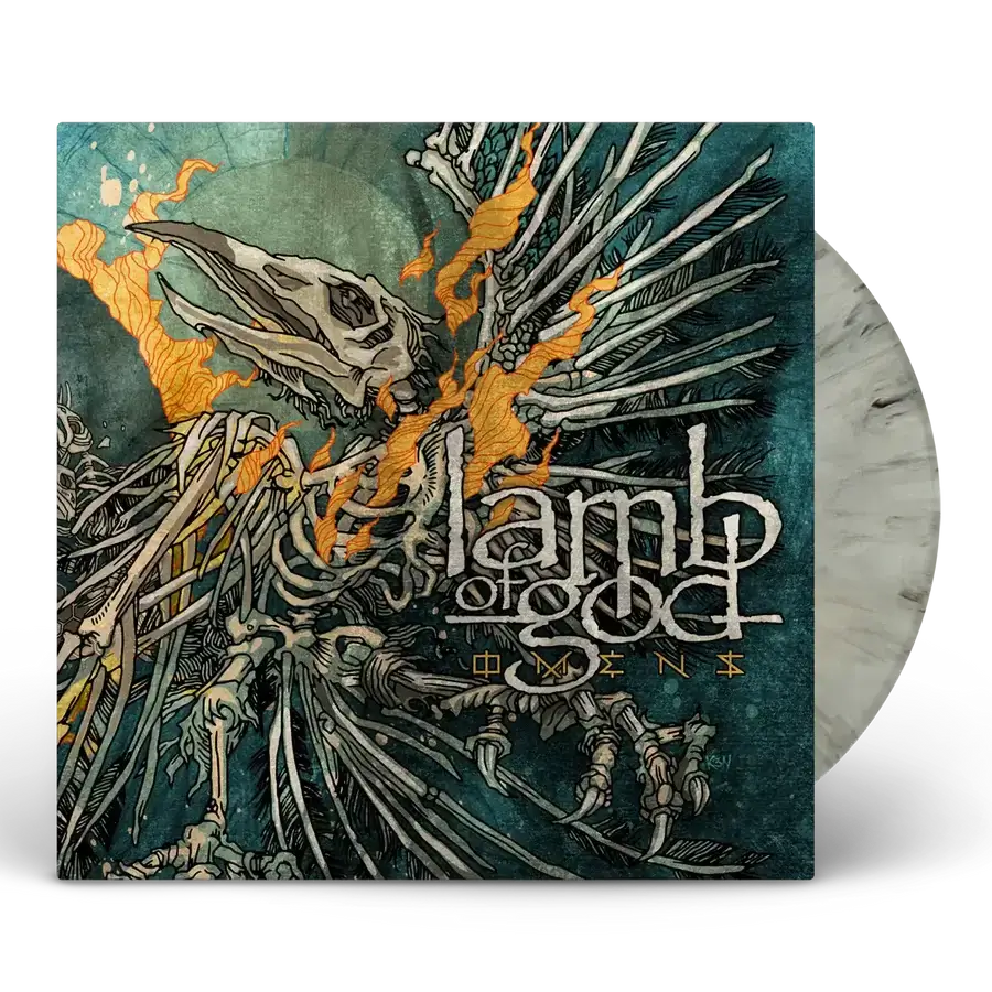 LAMB OF GOD 'OMENS' LP - EXCLUSIVE - LTD. 1000 - SILVER GRAY MARBLE - Image 2