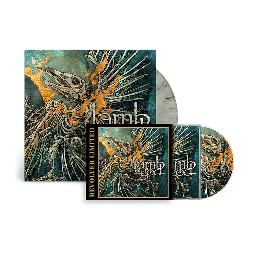 LAMB OF GOD 'OMENS' LP + CD BUNDLE - EXCLUSIVE - LTD. 250 - SILVER GRAY MARBLE/PICTURE DISC - Image 4