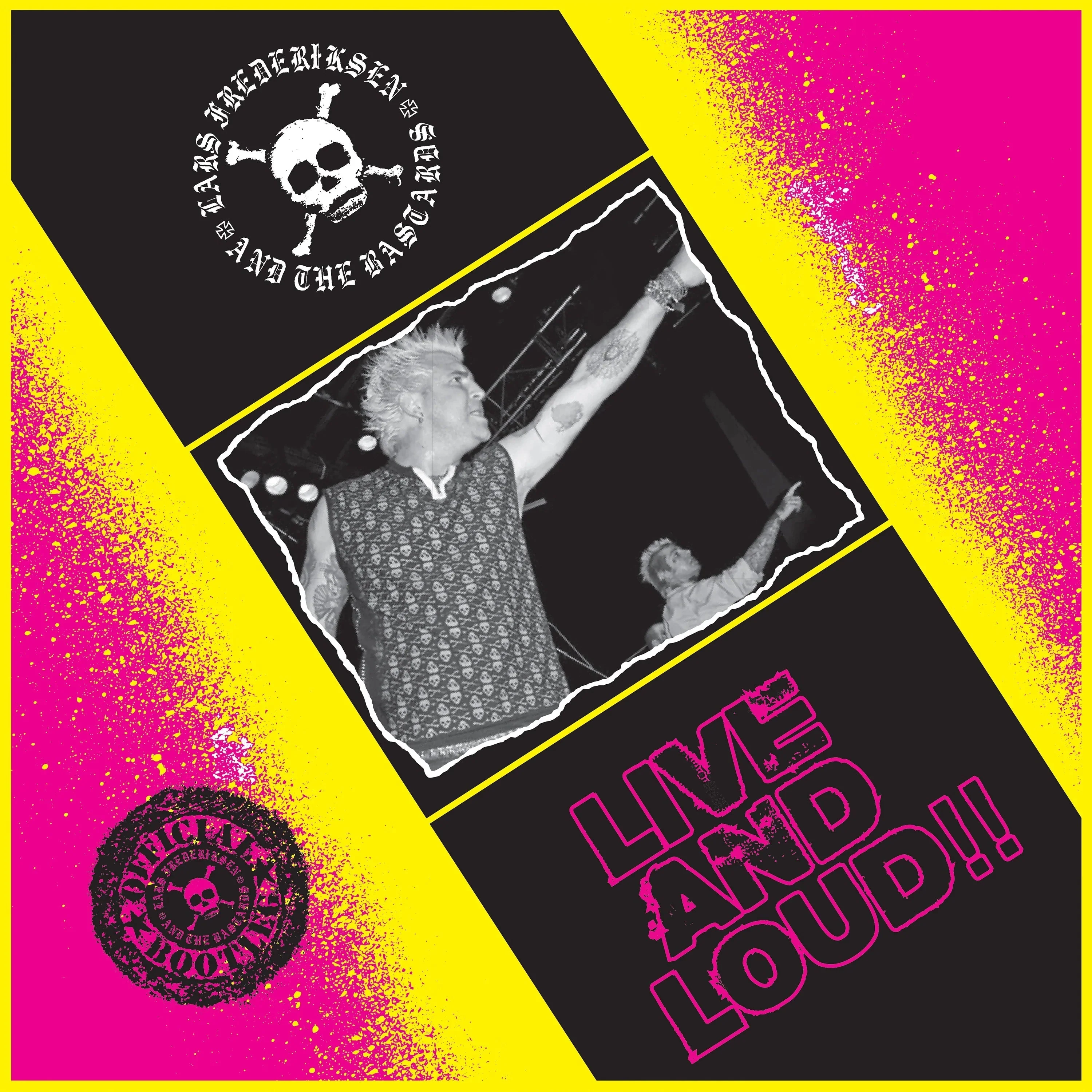 LARS FREDERIKSEN & THE BASTARDS ‘LIVE 'N' LOUD" LP - NEON YELLOW - Image 2