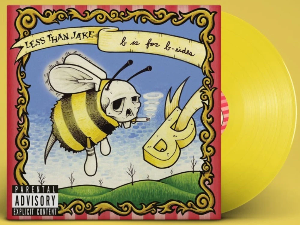 LESS THAN JAKE 'B IS FOR B-SIDES' LP - OPAQUE YELLOW - Image 2