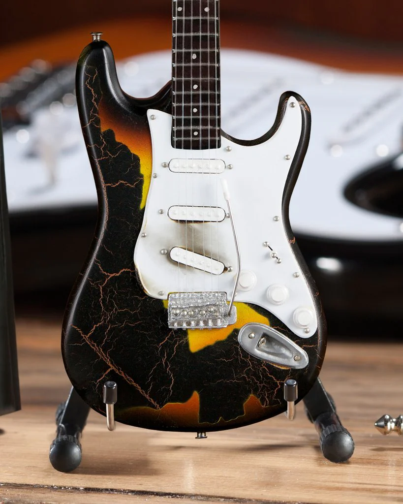 JIMI HENDRIX - FENDER STRAT FAMOUS BURNT MINI GUITAR - Image 2