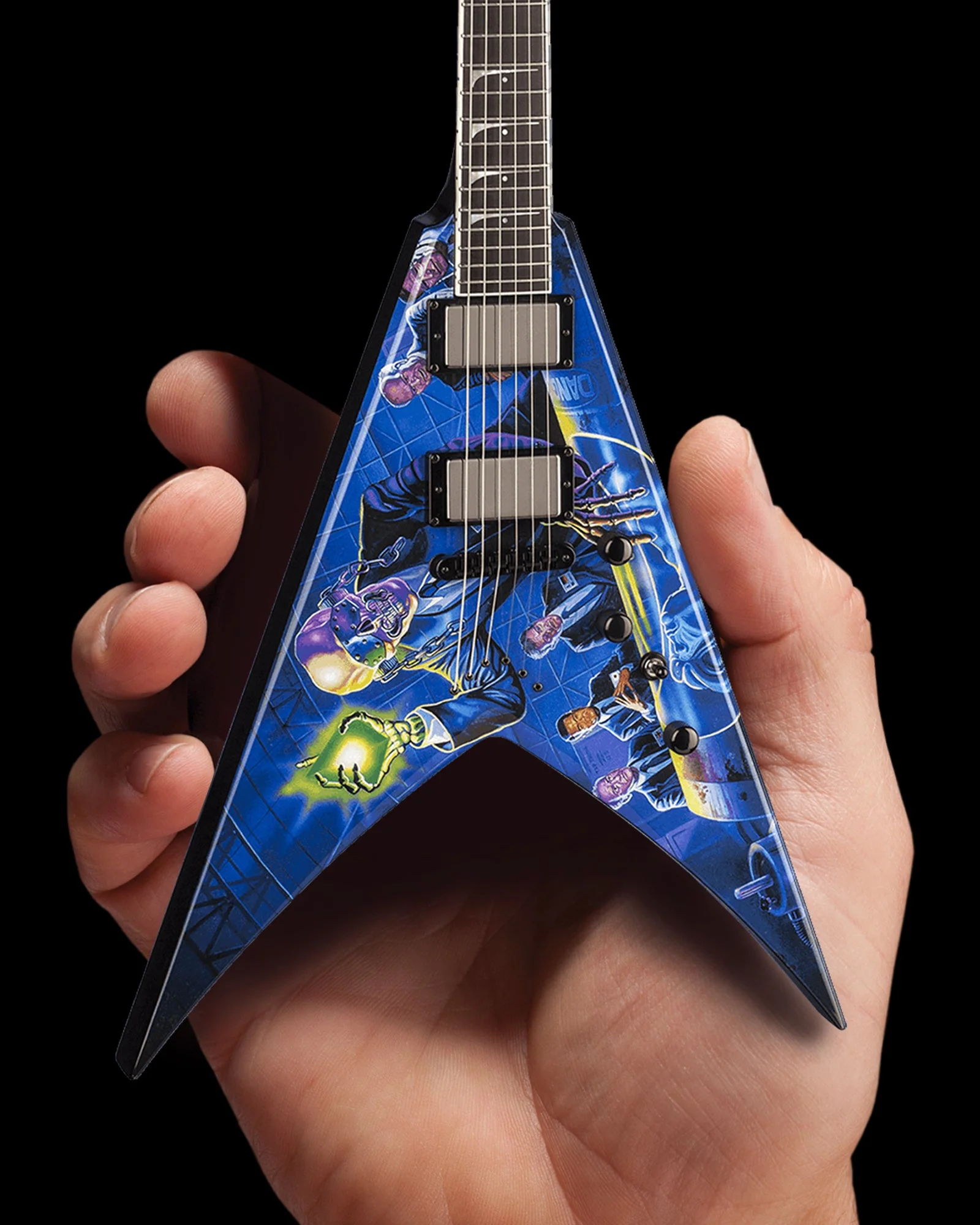 LICENSED MEGADETH - DAVE MUSTAINE SIGNATURE V RUST IN PEACE MINI GUITAR - Image 4