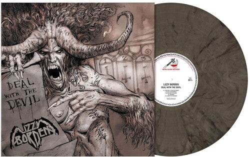 LIZZY BORDEN 'DEAL WITH THE DEVIL' LP - CLEAR WARM GRAY/MARBLE