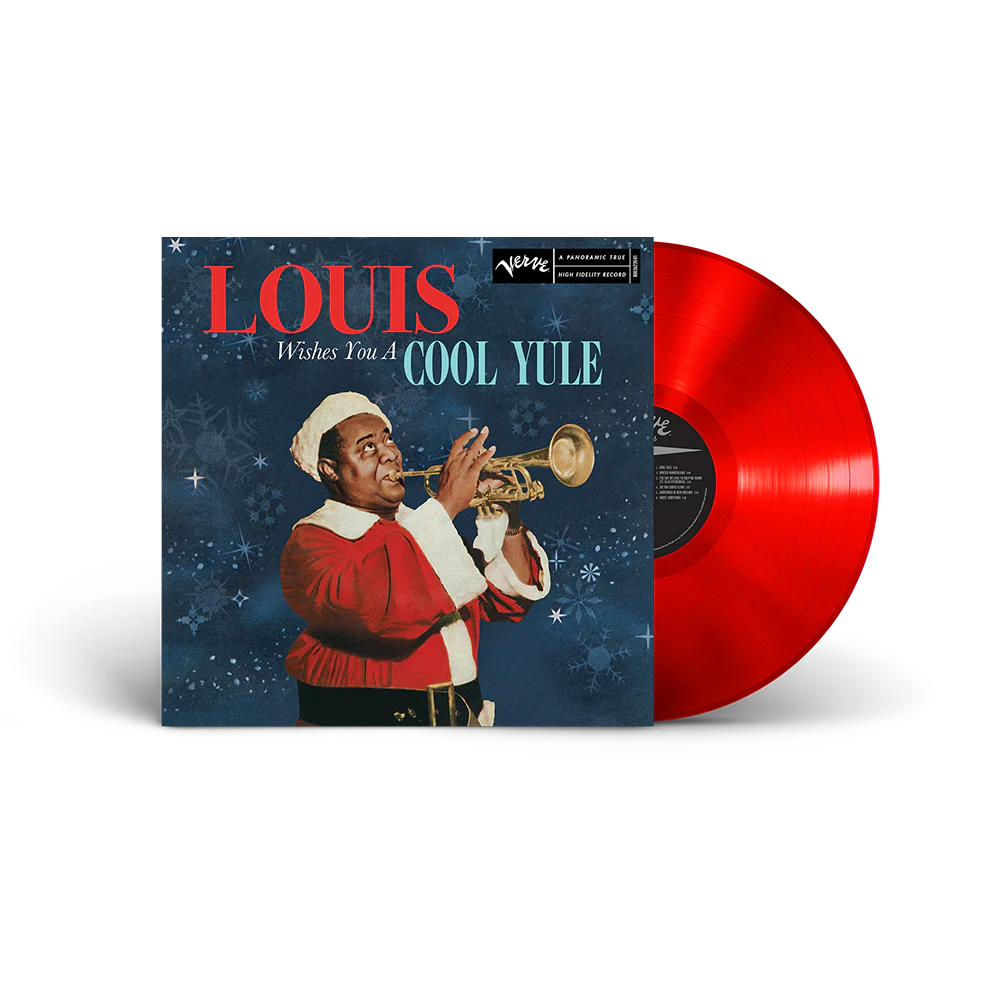LOUIS ARMSTRONG 'LOUIS WISHES YOU A COOL YULE' LP - RED