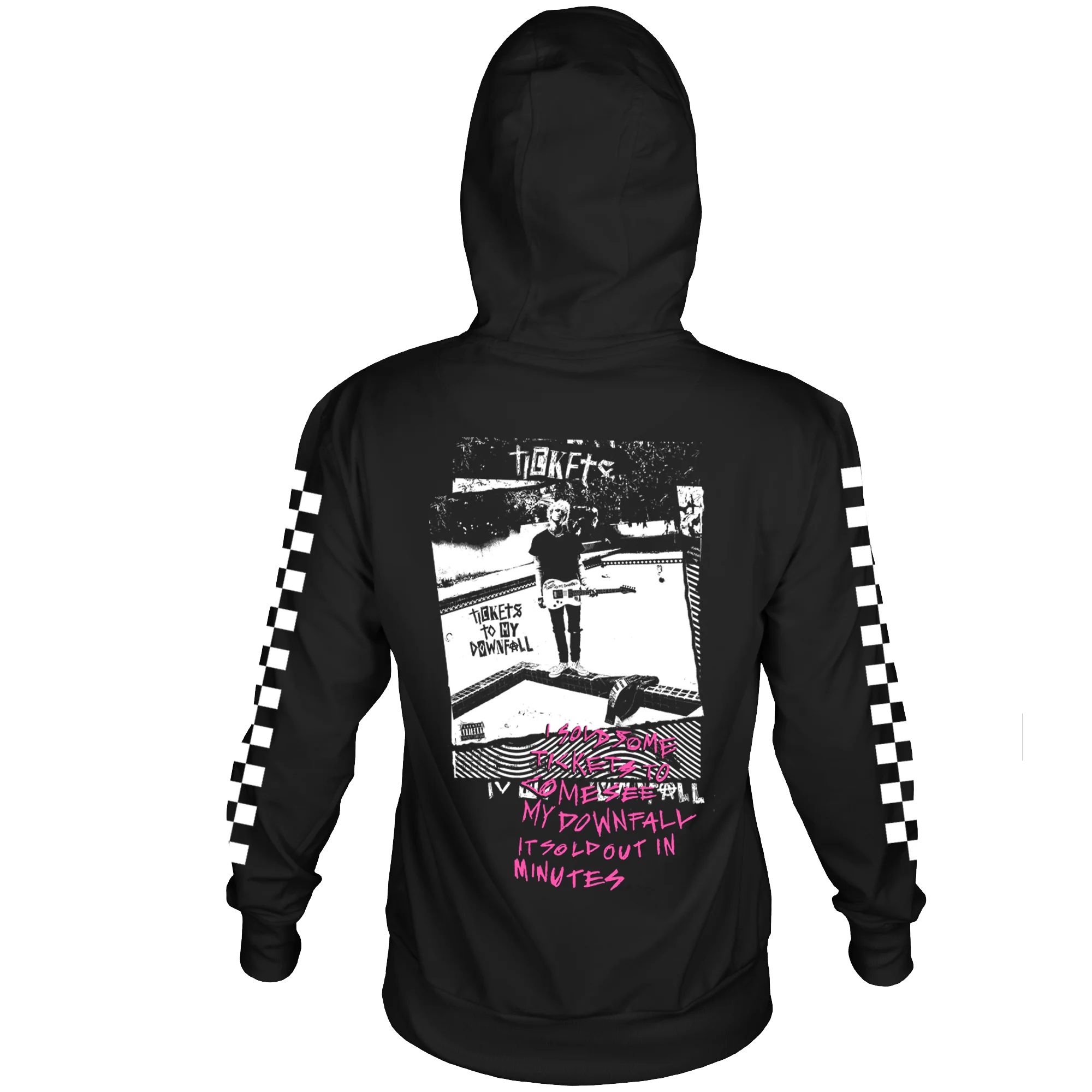 MACHINE GUN KELLY TICKETS TO MY DOWNFALL FRT/BK/SLV BLACK PULL OVER HOODIE - Image 2