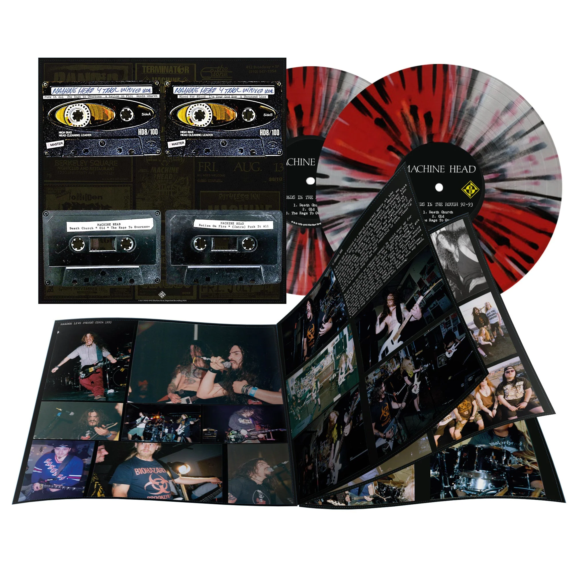 MACHINE HEAD 'DIAMONDS IN THE ROUGH '92-'93’ 2LP - LTD. 250 - RED/GRAY/BLACK SPLATTER - Image 2
