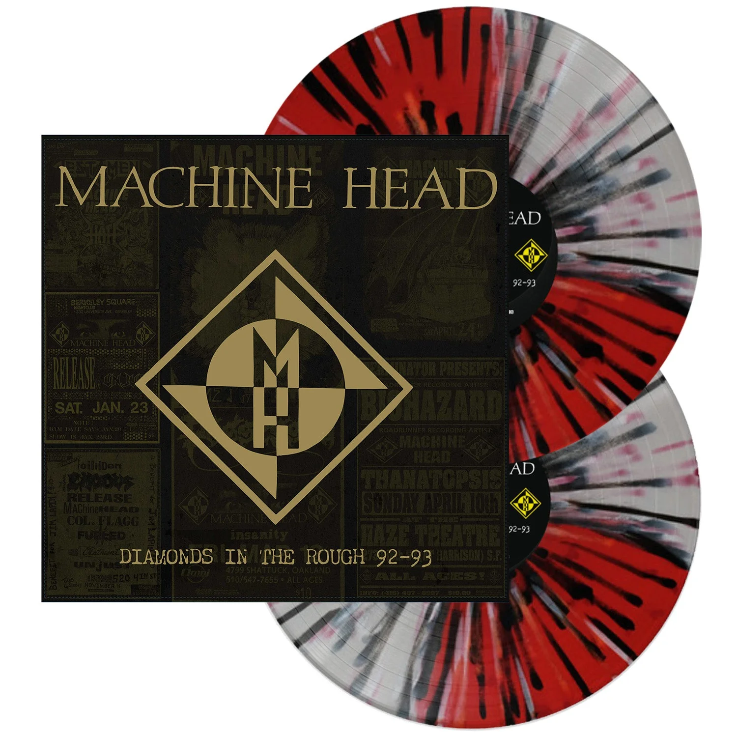 MACHINE HEAD 'DIAMONDS IN THE ROUGH '92-'93’ 2LP - LTD. 250 - RED/GRAY/BLACK SPLATTER - Image 3
