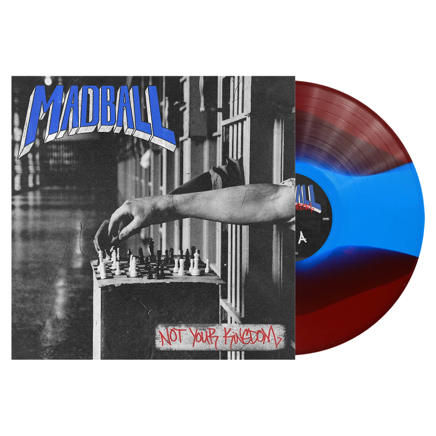 MADBALL ‘NOT YOUR KINGDOM’ LP (Exclusive – Limited to 200, Oxblood & Sky Blue Split Vinyl)