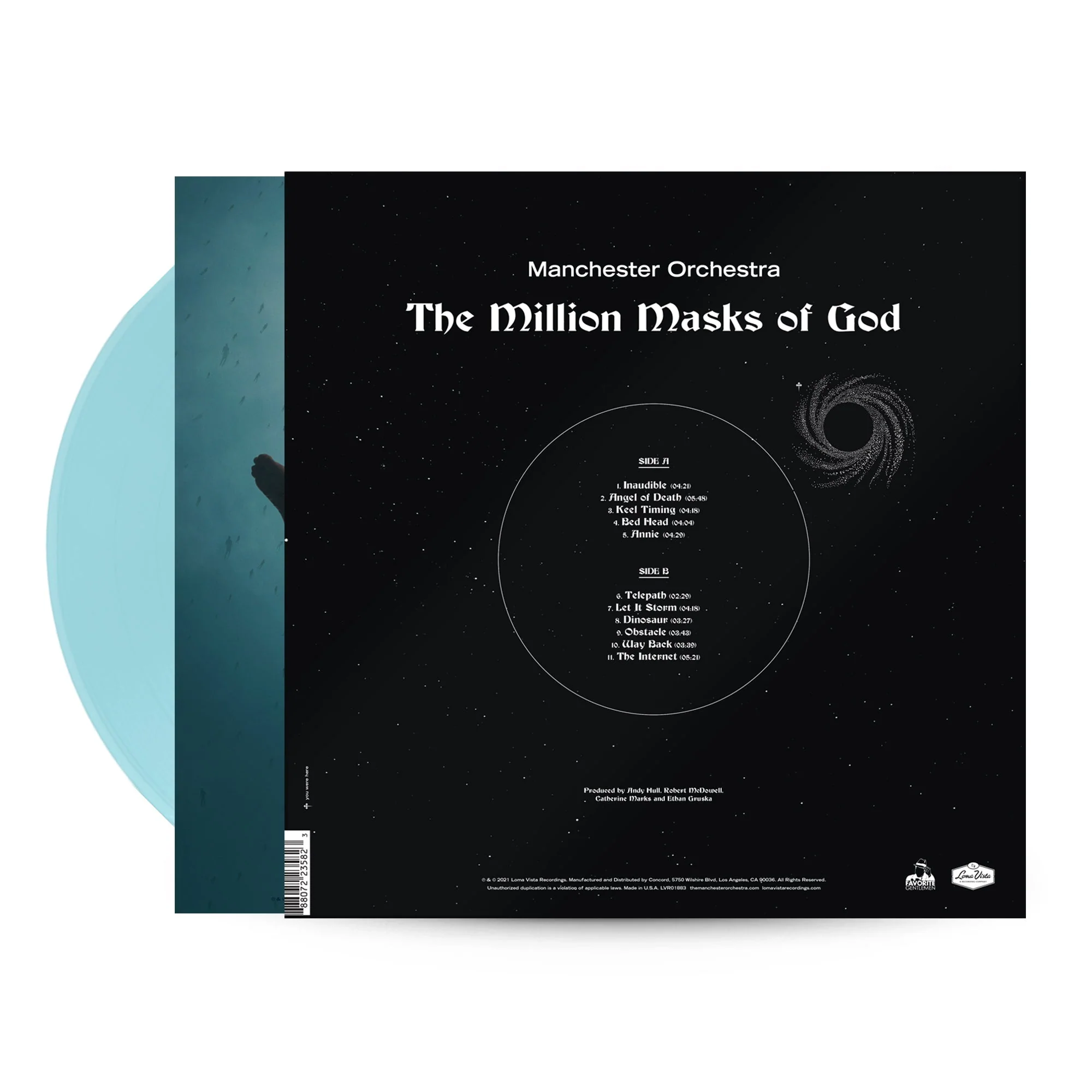 MANCHESTER ORCHESTRA ‘THE MILLION MASKS OF GOD’ LP - TRANSPARENT LIGHT BLUE - Image 3