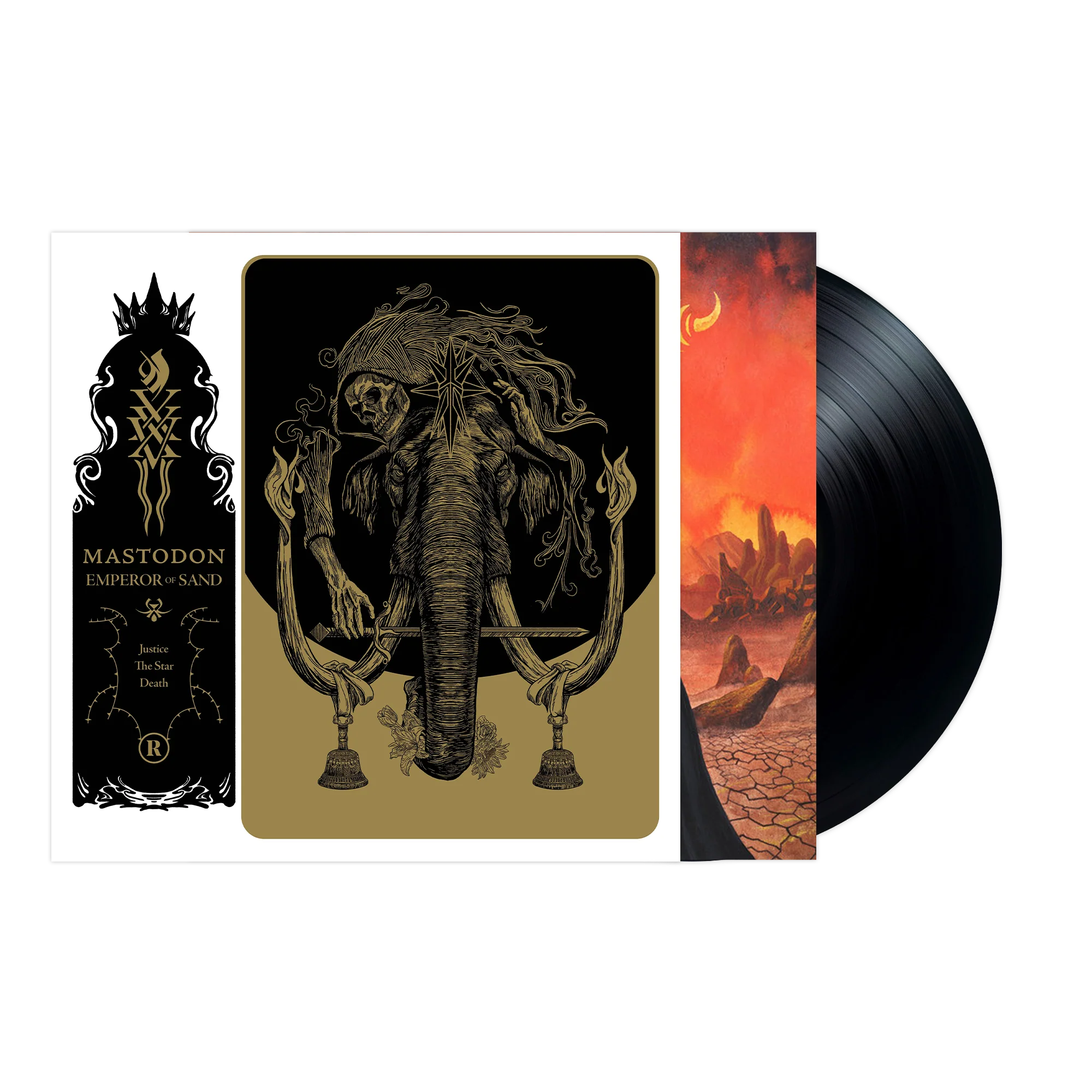 MASTODON ‘EMPEROR OF SAND’ 2LP (Black Vinyl) w/ SIGNED 12"x12" PAUL ROMANO PRINT