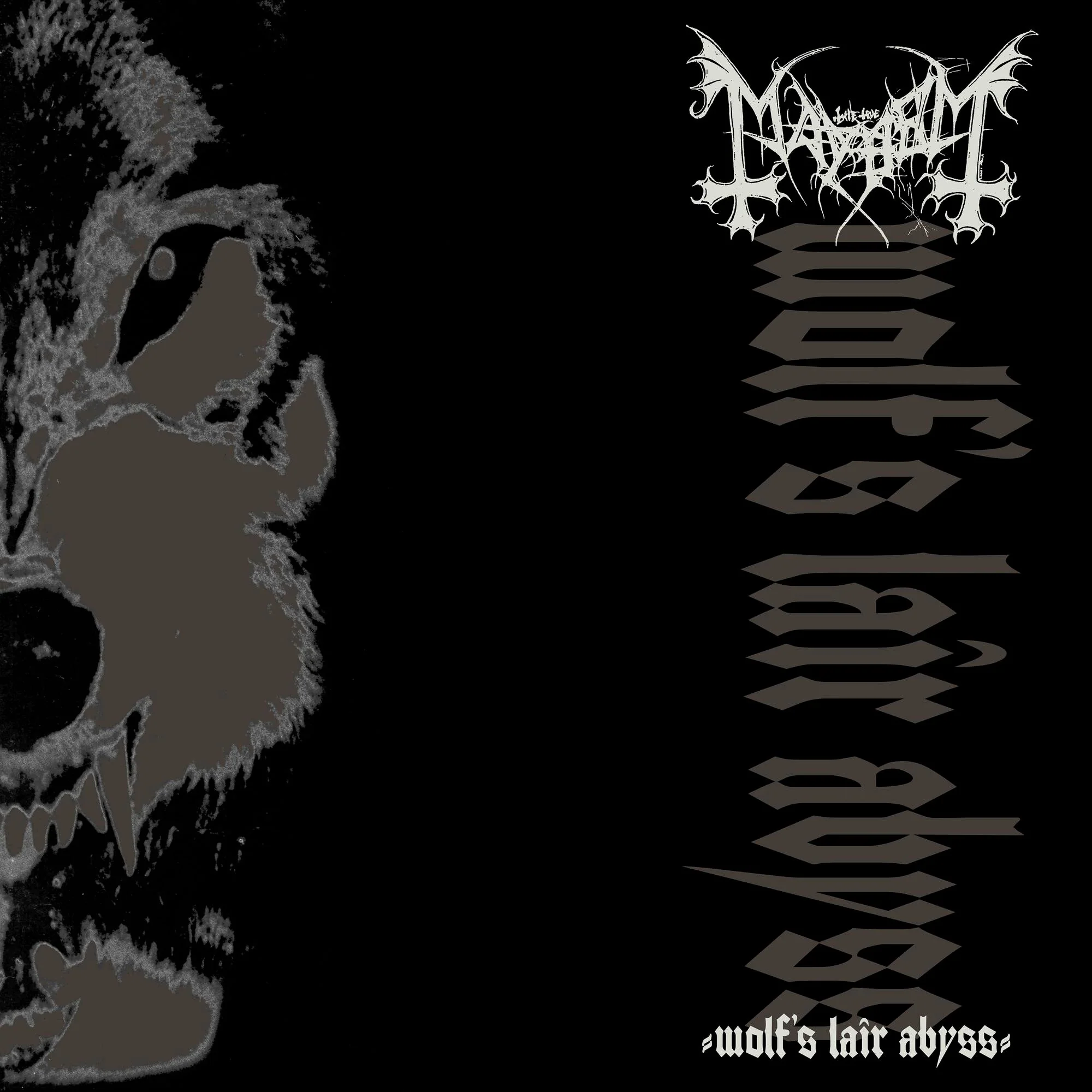 MAYHEM 'WOLF'S LAIR ABYSS' LP - GREY/BLACK SWIRL