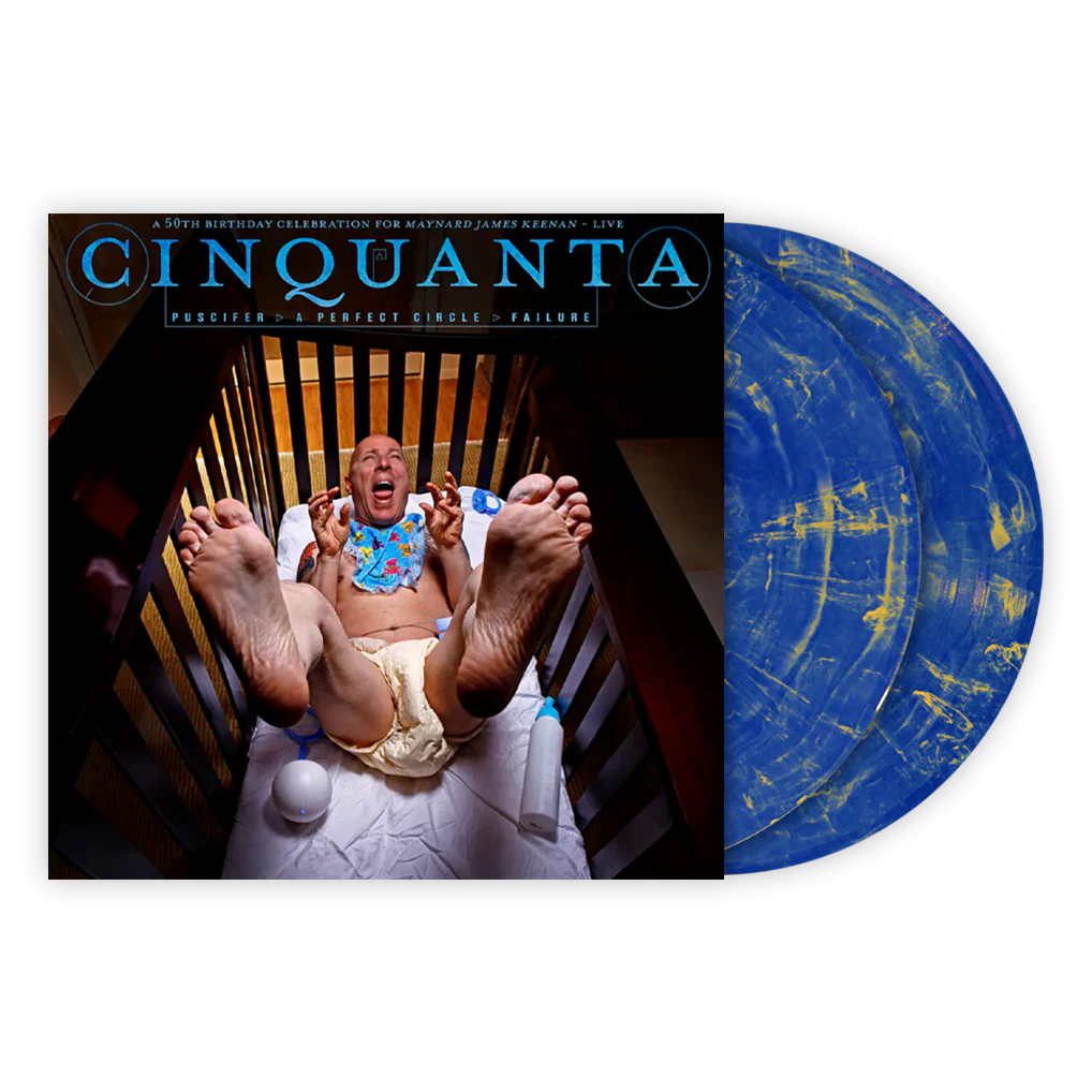 MAYNARD JAMES KEENAN ‘CINQUANTA’ 2LP - FT. PUSCIFER, A PERFECT CIRCLE, AND FAILURE - LTD. 300 - CLEAR BLUE/GOLD SWIRL