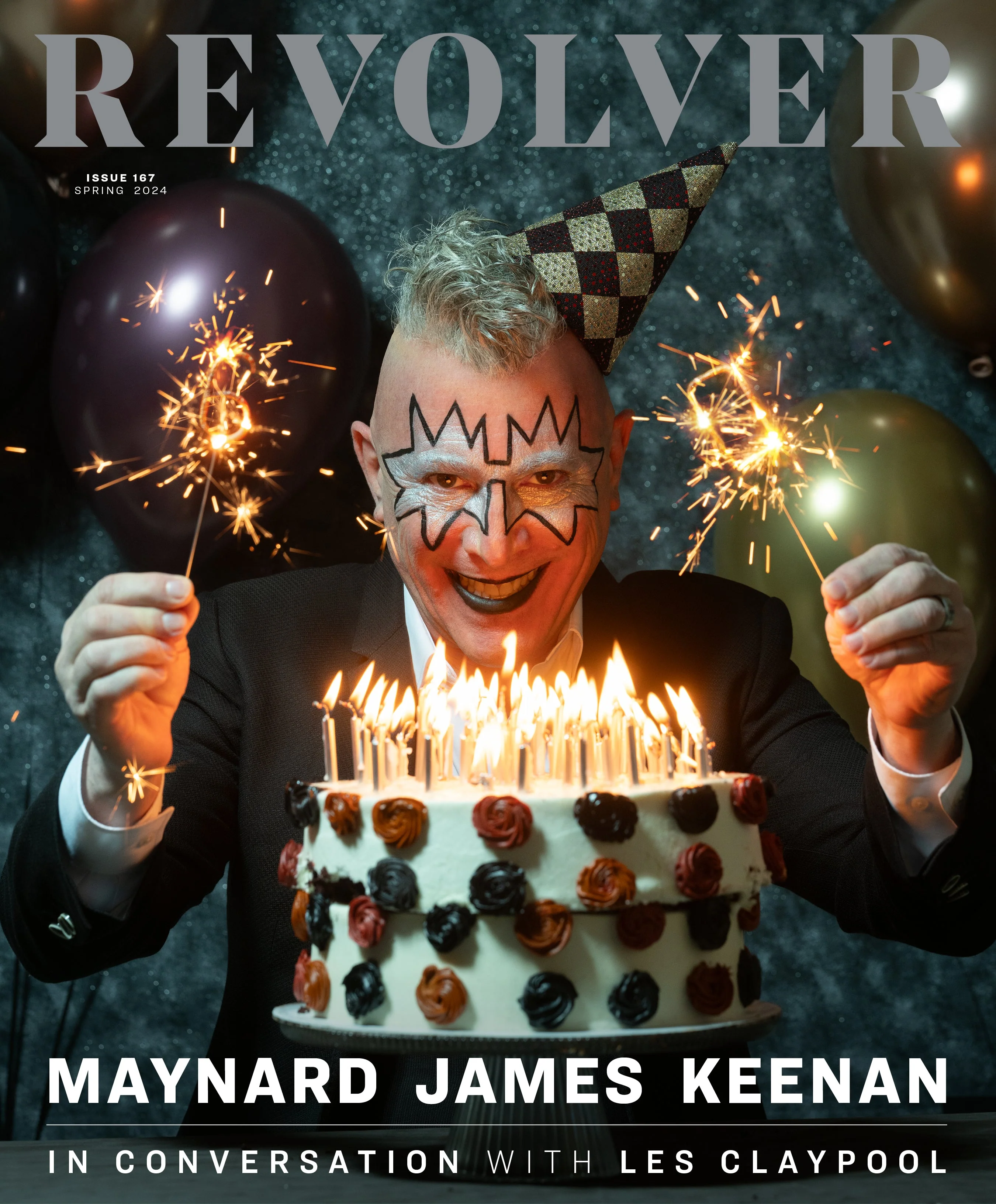 MAYNARD JAMES KEENAN X REVOLVER BUNDLE W/ SPRING 2024 ISSUE & PUSCIFER 'GLOBAL PROBING, LIVE FROM PRESCOTT' 2LP - LTD. 500 - CLEAR/WHITE SMOKE - Image 2