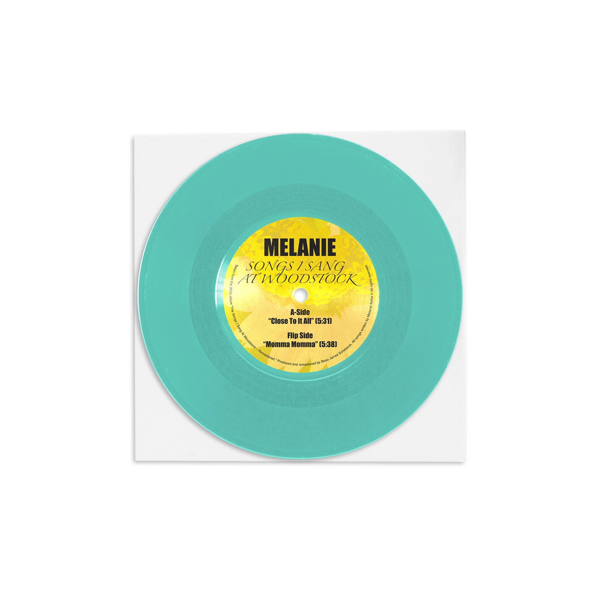 MELANIE X GOLDMINE BUNDLE - GOLDMINE SUMMER 2024 ISSUE W/ 'SONGS I SANG AT WOODSTOCK' 7” LTD. 100 - EXCLUSIVE - TURQUOISE - Image 3