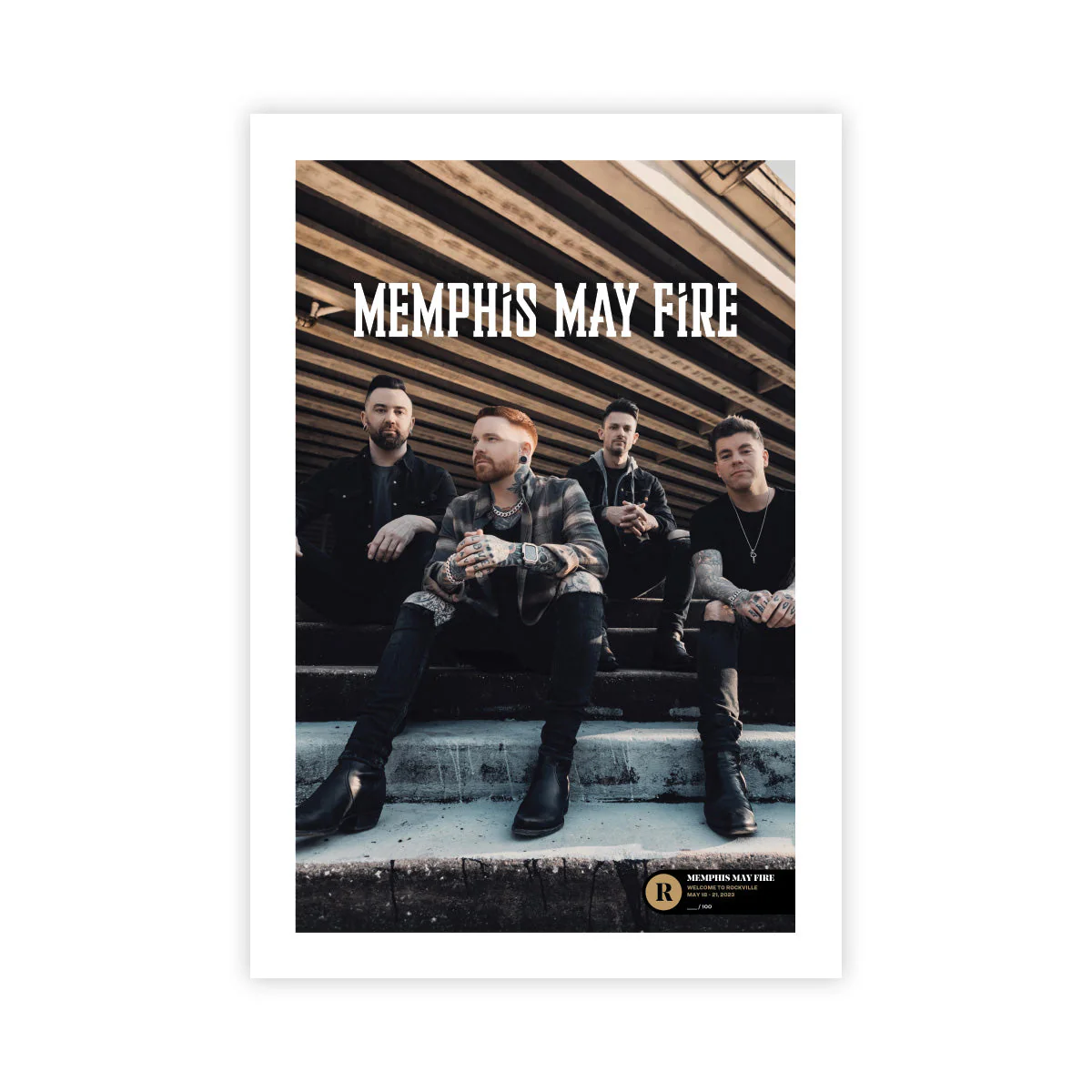 MEMPHIS MAY FIRE X WELCOME TO ROCKVILLE 2023 SIGNED POSTER - EXCLUSIVE - LTD. - Image 2