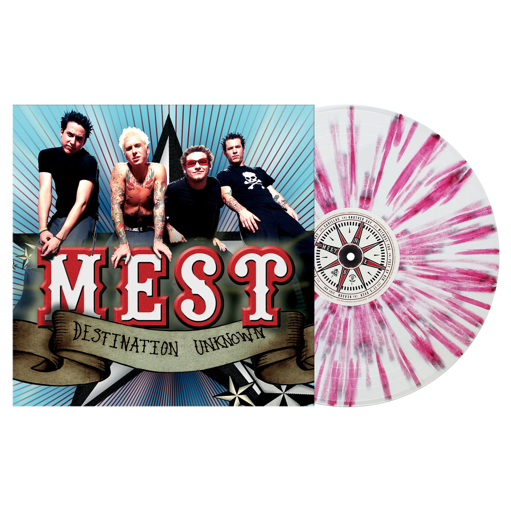 MEST 'DESTINATION UNKNOWN' LP - LTD. 250 - WHITE/RED SPLATTER