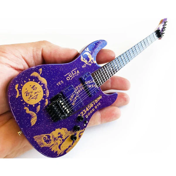METALLICA - KIRK HAMMETT - OUIJA PURPLE SPARKLE MINI GUITAR - Image 2