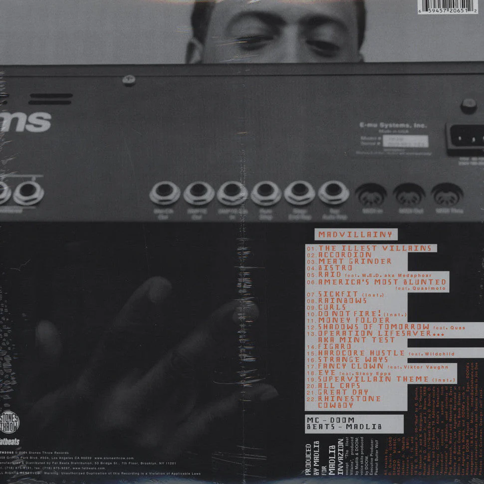 MF DOOM & MADLIB 'MADVILLAINY' 2LP - Image 3