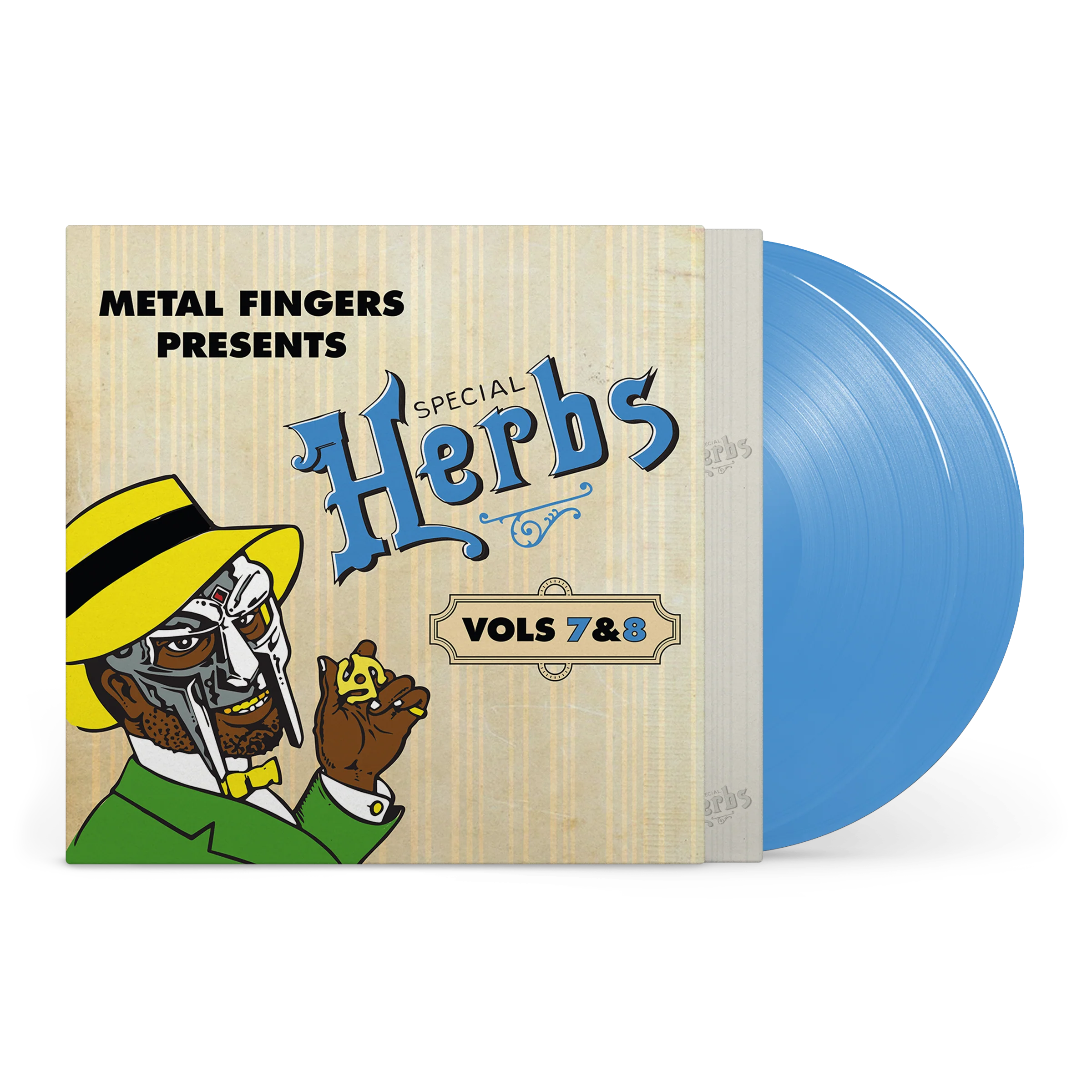 MF DOOM 'METAL FINGERS PRESENTS: SPECIAL HERBS VOL. 7 & 8' 2LP - SKY BLUE
