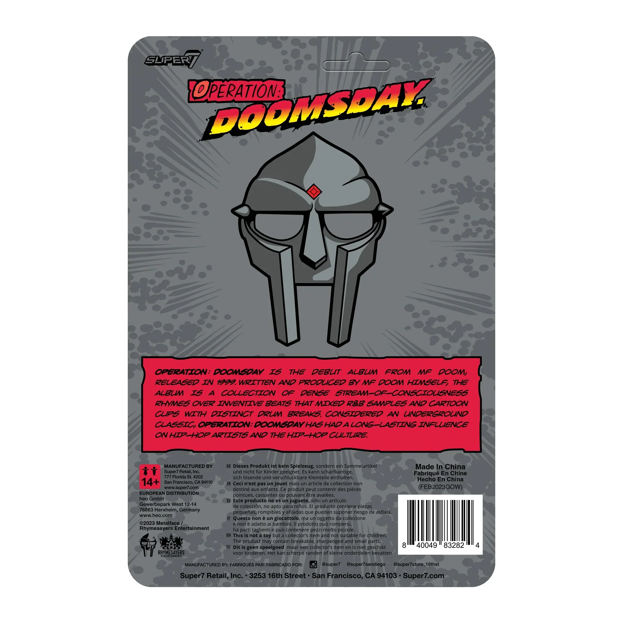 MF DOOM REACTION FIGURE - OPERATION DOOMSDAY - Image 3