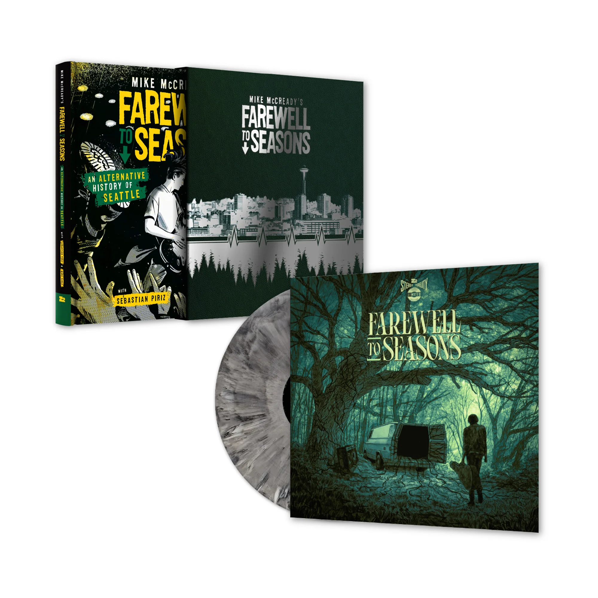 MIKE MCCREADY 'FAREWELL TO SEASONS' LP (Exclusive “ Limited to 500, "Poltergeist" Vinyl)  + 12"x12" DELUXE GRAPHIC NOVEL