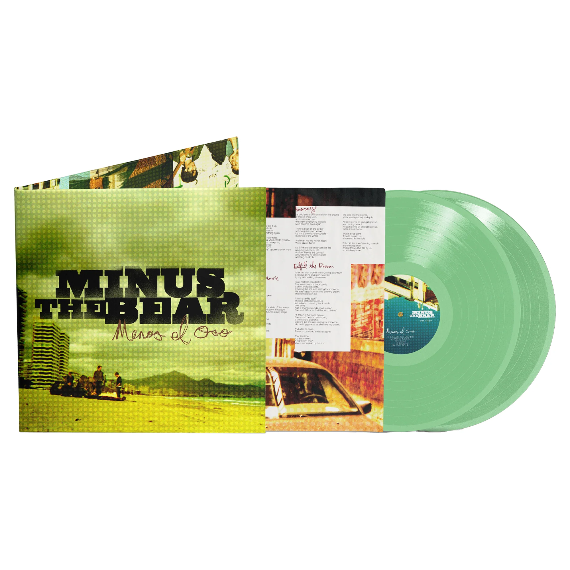 MINUS THE BEAR ‘MENOS EL OSO’ 20TH ANNIVERSARY 2LP - LTD. 500 - COKE BOTTLE GREEN + 24-PAGE ARCHIVE PHOTO JOURNAL - Image 2
