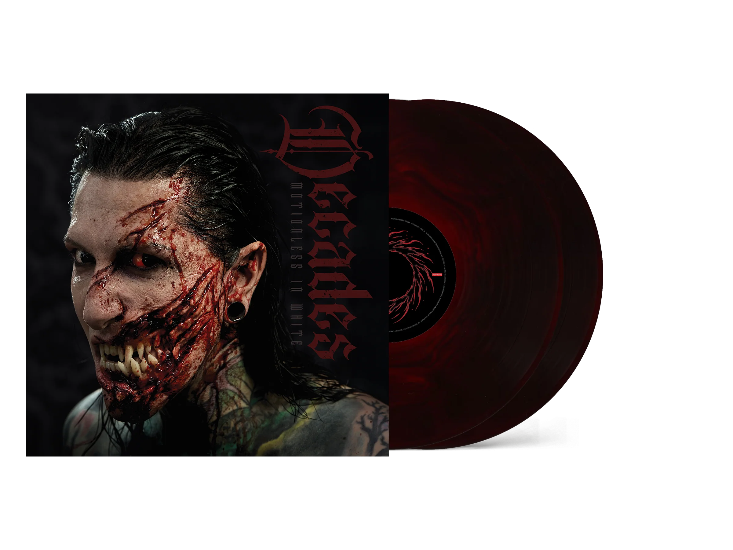 MOTIONLESS IN WHITE 'DECADES' 2LP (Exclusive “ Limited to 500, Ruby & Sea Blue Galaxy Vinyl)