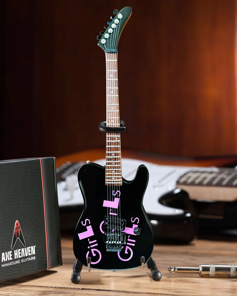 MOTLEY CRUE - MICK MARS - GIRLS, GIRLS, GIRLS BLACK MINI GUITAR