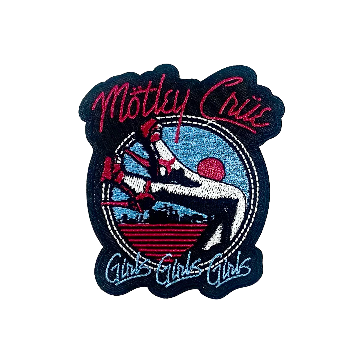 MOTLEY CRUE - GIRLS GIRLS GIRLS - EMBROIDERED PATCH