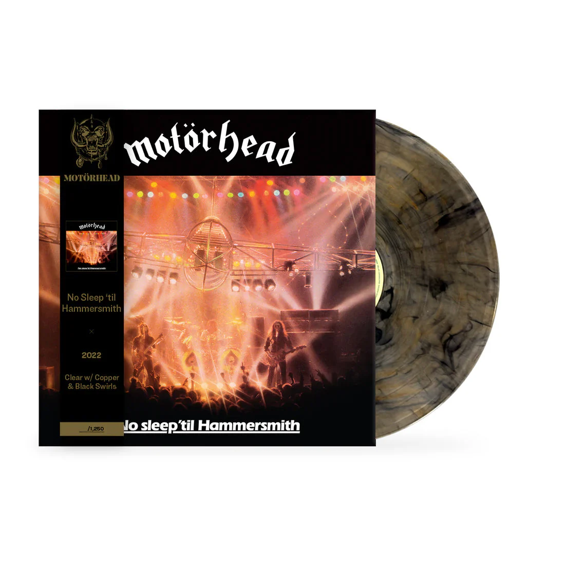 MOTÖRHEAD 'NO SLEEP 'TIL HAMMERSMITH' LP - CLEAR/COPPER/BLACK SWIRL