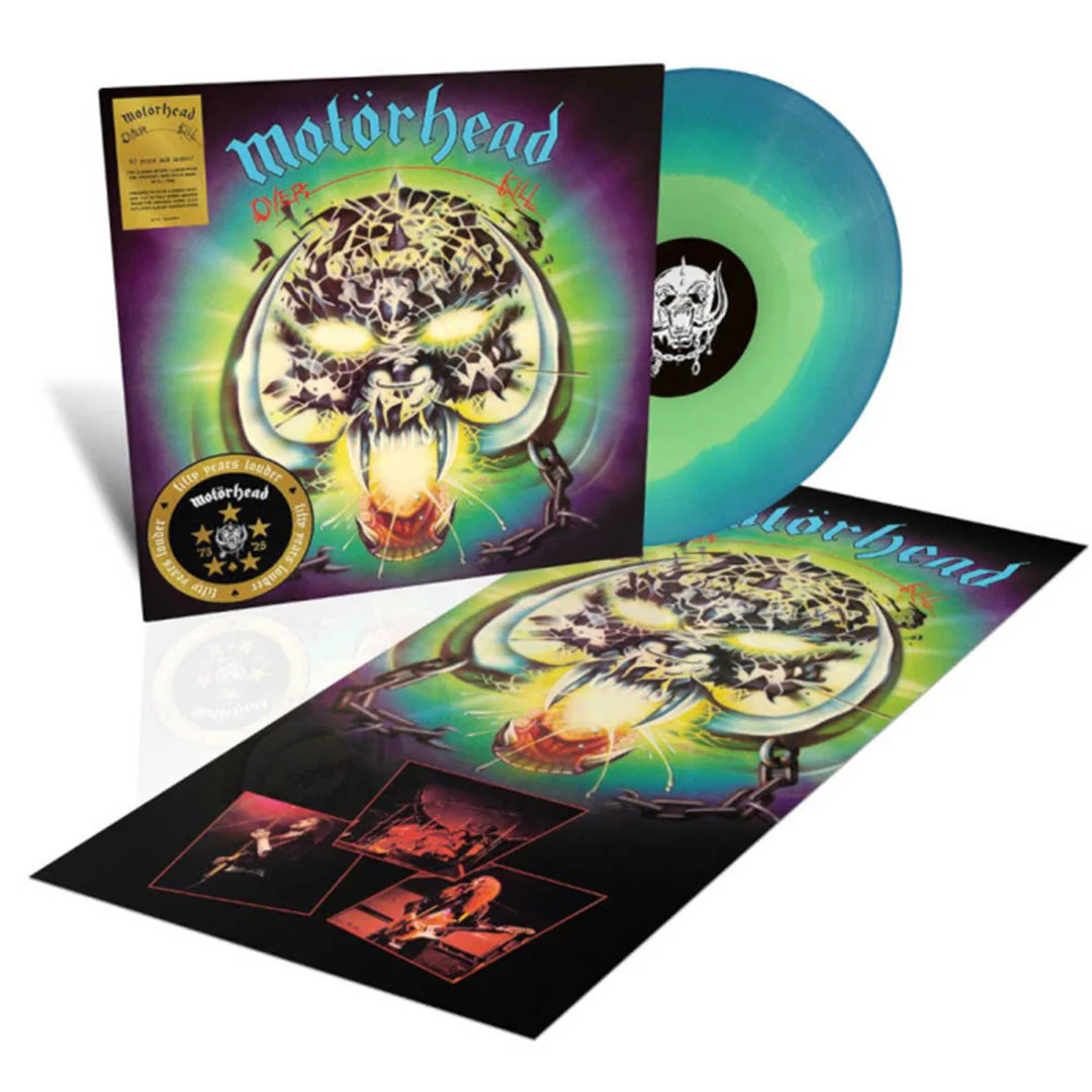 MOTÖRHEAD 'OVERKILL' 50TH ANNIVERSARY EDITION LP - TURQUOISE/BLUE SPLATTER