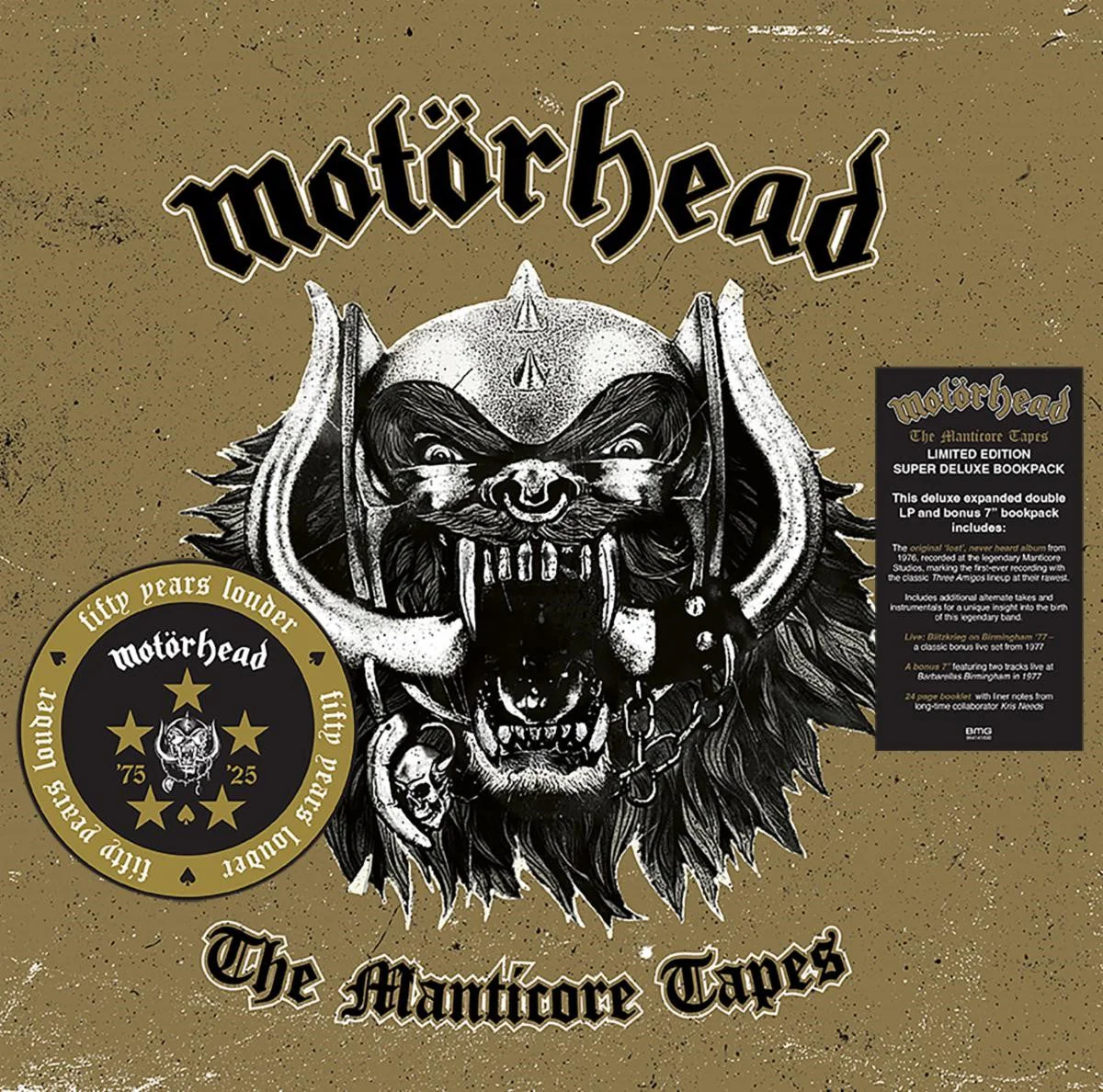 MOTORHEAD 'THE MANTICORE TAPES' 2LP DELUXE BOOKPACK + CLEAR 7" VINYL - Image 2