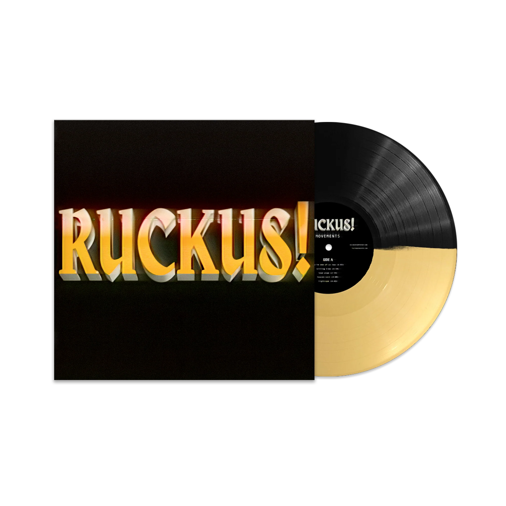 MOVEMENTS ‘RUCKUS!’ LP (Limited Edition – Only 500 Made, Half Black / Half Custard Vinyl)