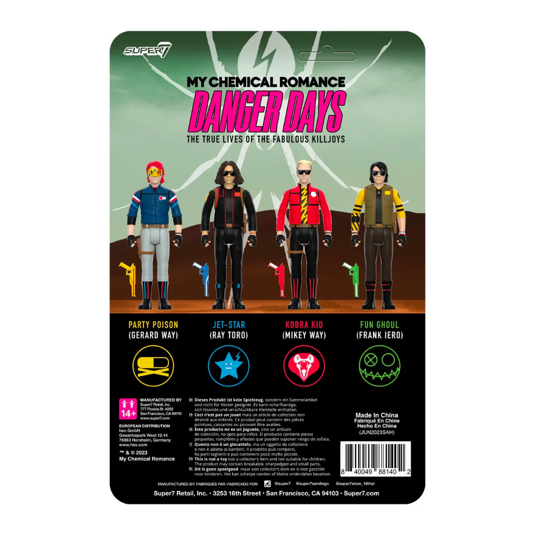 MY CHEMICAL ROMANCE REACTION FIGURES - WAVE 1 (DANGER DAYS) - PARTY POISON (UNMASKED) - Image 2