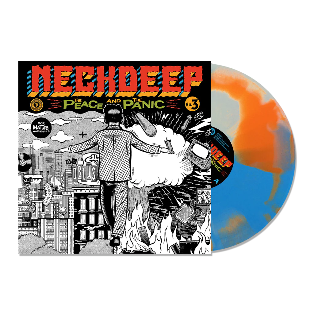 NECK DEEP ‘THE PEACE AND THE PANIC’ LP - EXCLUSIVE - LTD. 300 - WHITE/ORANGE/BLUE/SWIRL