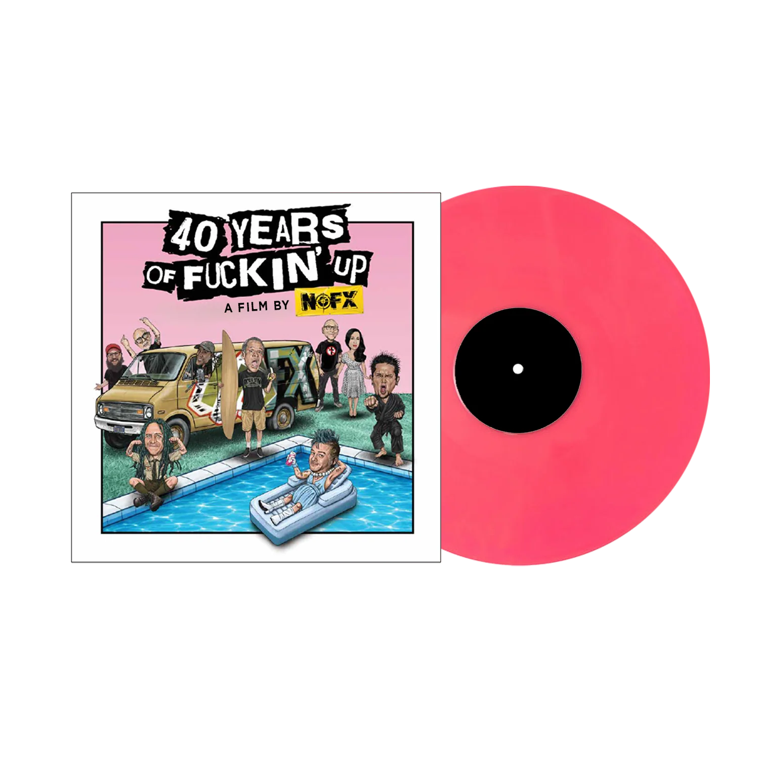 NOFX ‘40 YEARS OF F*CKIN' UP: SOUNDTRACK’ LP (Pink Vinyl)