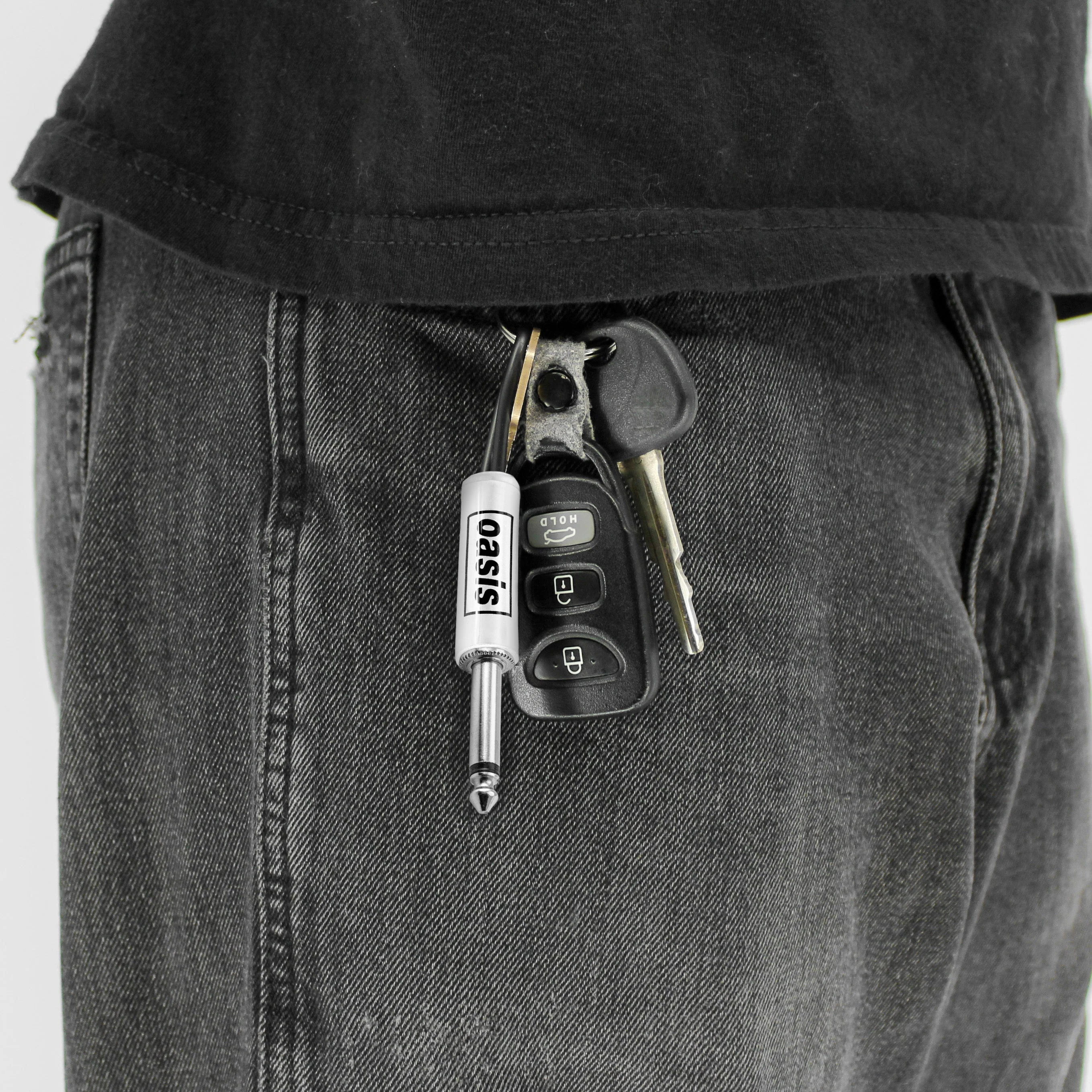 OASIS LOGO GUITAR PLUG KEYCHAIN - Image 3