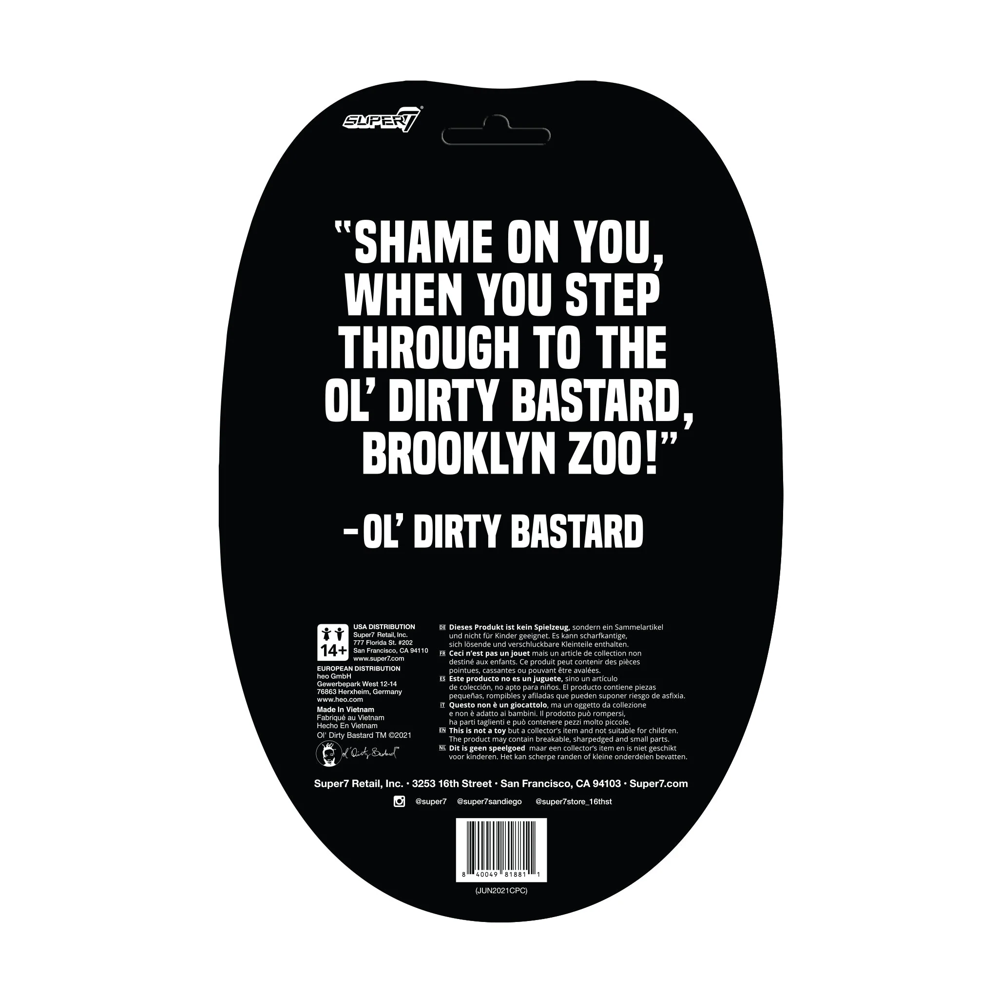 OL' DIRTY BASTARD 'BROOKLYN ZOO' REACTION WU-TANG ACTION FIGURE - Image 4