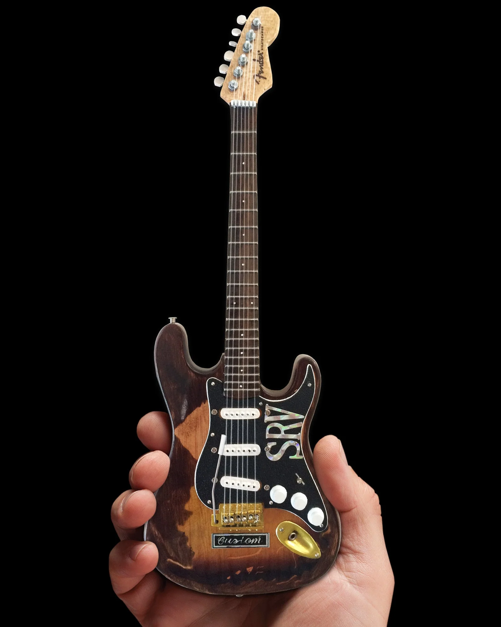 OFFICIAL STEVIE RAY VAUGHAN DISTRESSED SRV CUSTOM MINI FENDER™ STRAT™ GUITAR REPLICA - Image 3