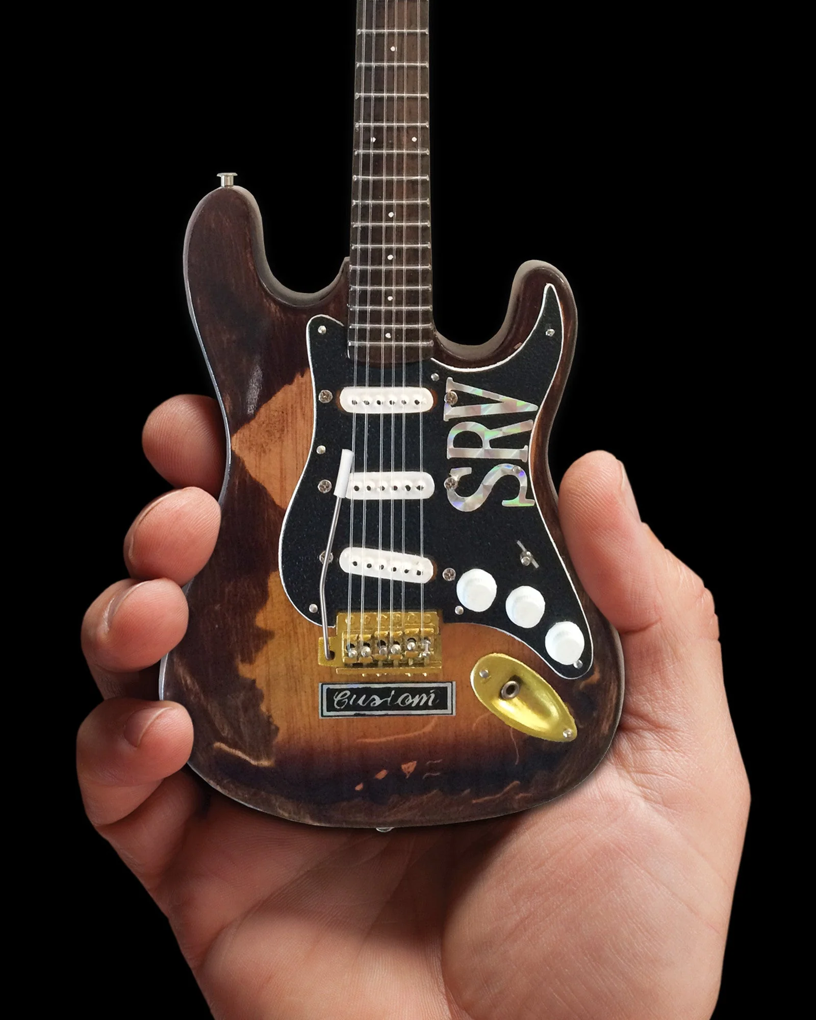 OFFICIAL STEVIE RAY VAUGHAN DISTRESSED SRV CUSTOM MINI FENDER™ STRAT™ GUITAR REPLICA - Image 4