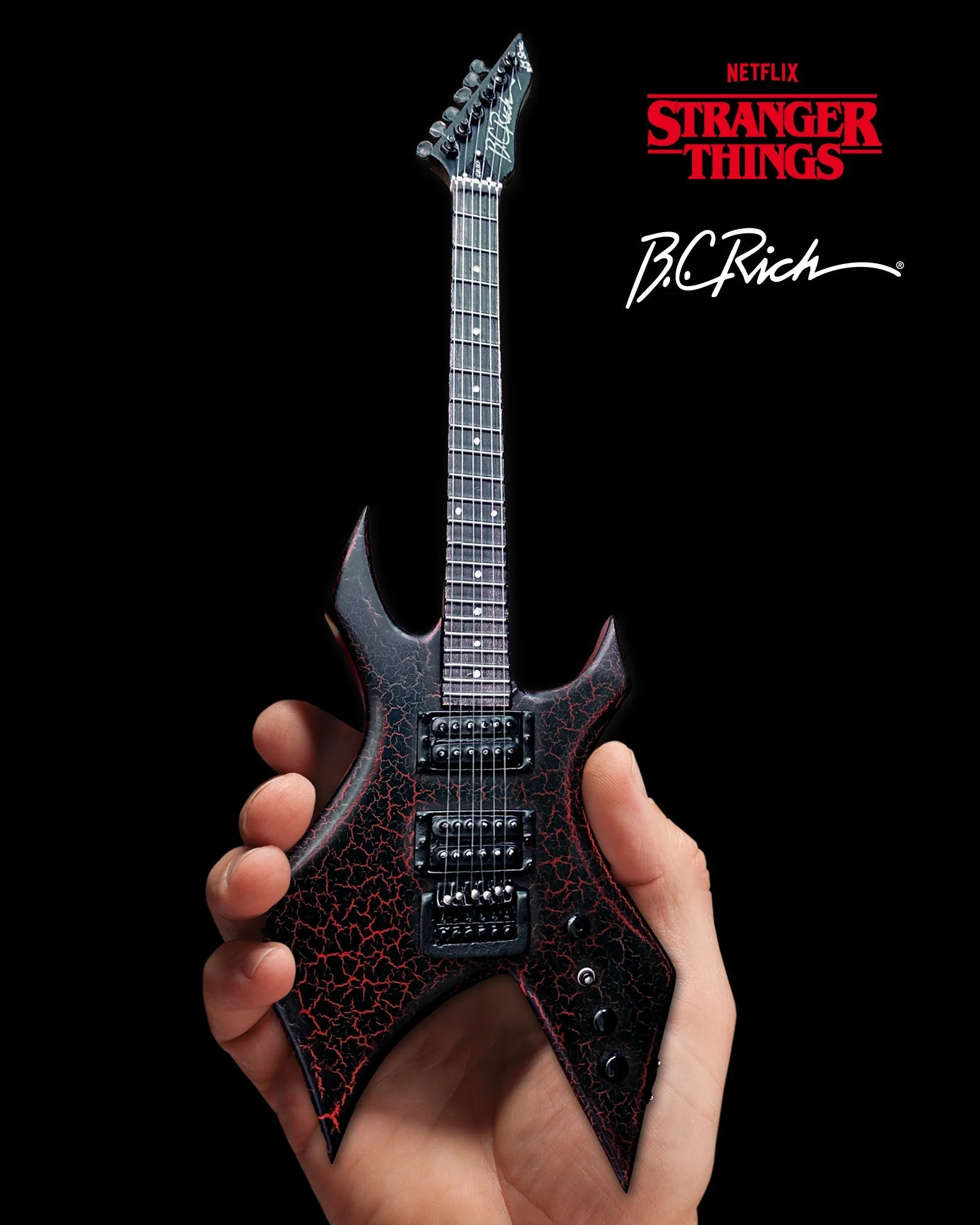 OFFICIAL STRANGER THINGS® EDDIE'S GUITAR B.C. RICH® NJ WARLOCK® MINI GUITAR MODEL - Image 2