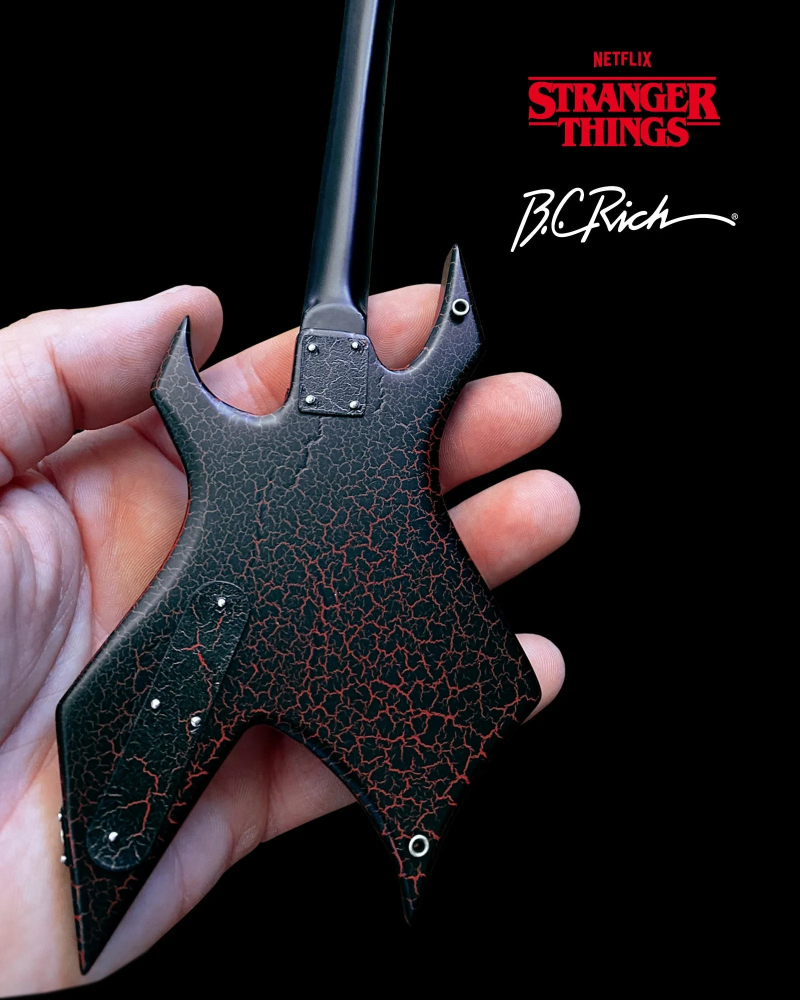 OFFICIAL STRANGER THINGS® EDDIE'S GUITAR B.C. RICH® NJ WARLOCK® MINI GUITAR MODEL - Image 4