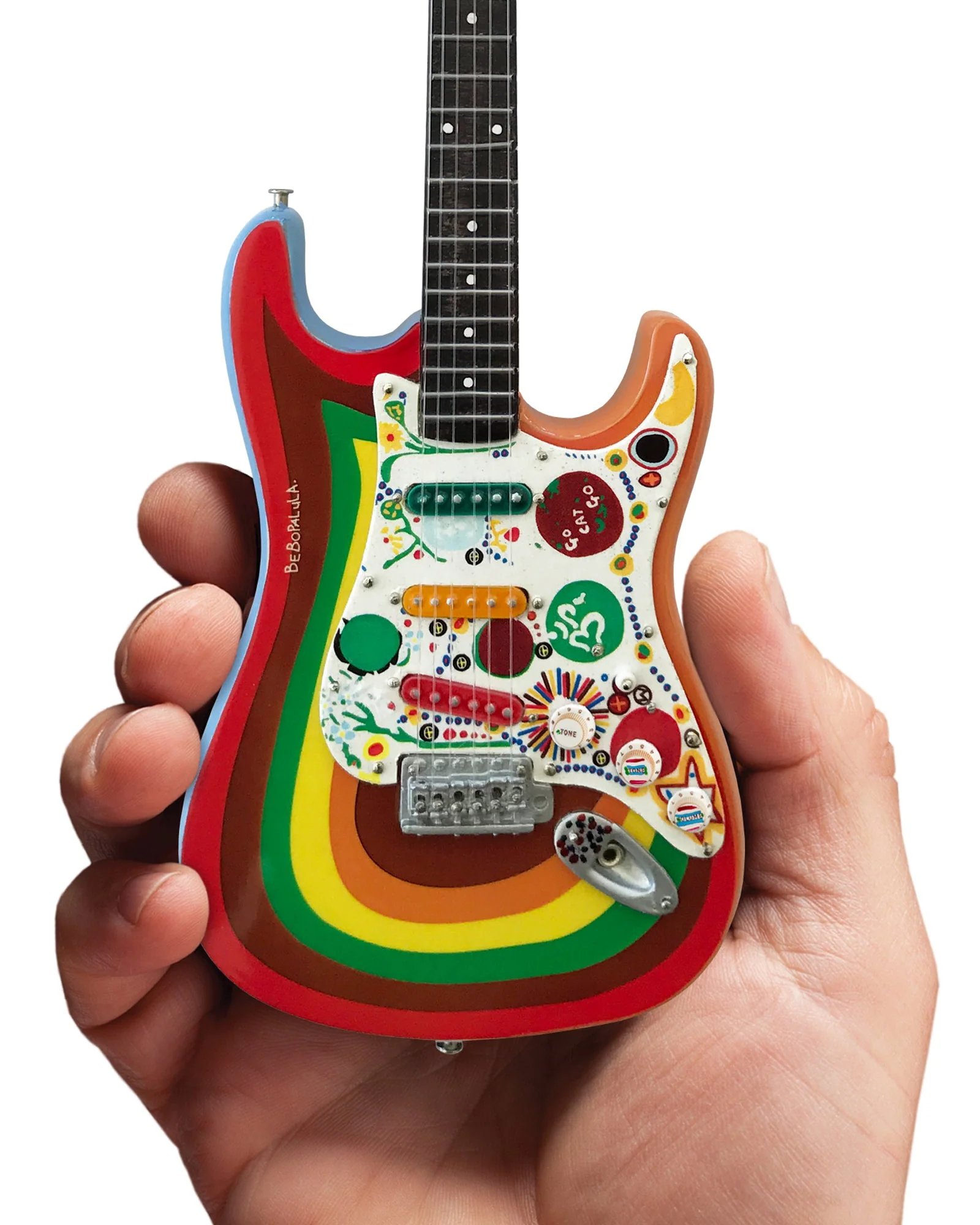 OFFICIALLY LICENSED GEORGE HARRISON FENDER™ STRAT™ ROCKY MINI GUITAR REPLICA - FAB FOUR - Image 7