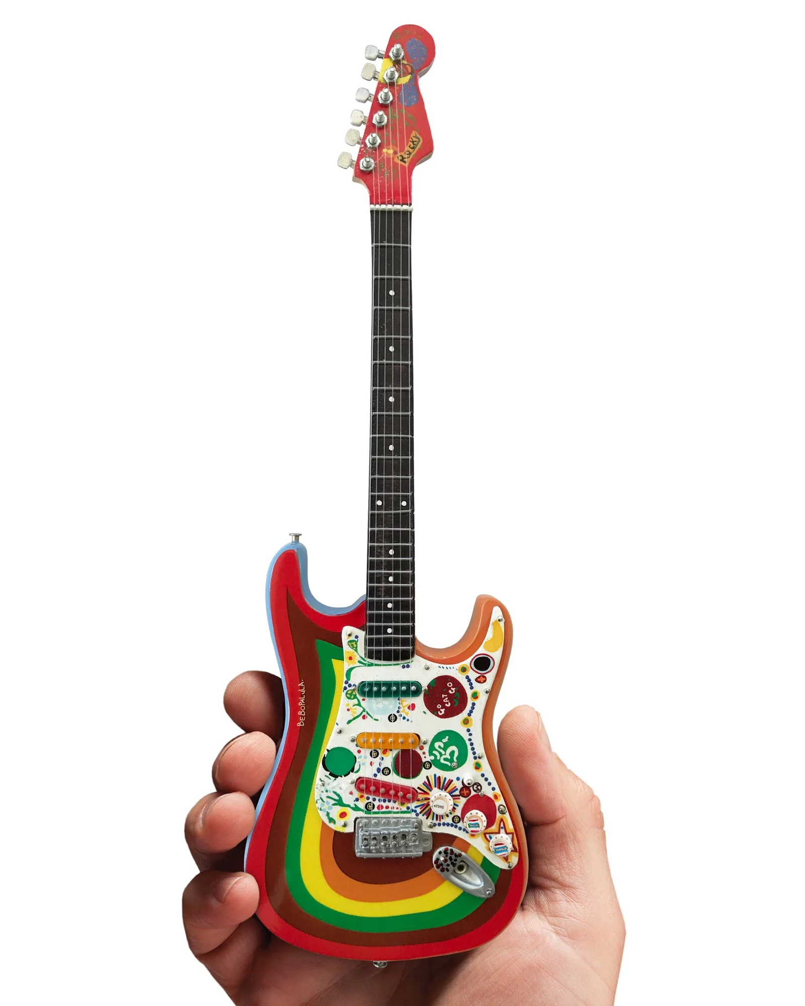 OFFICIALLY LICENSED GEORGE HARRISON FENDER™ STRAT™ ROCKY MINI GUITAR REPLICA - FAB FOUR - Image 8