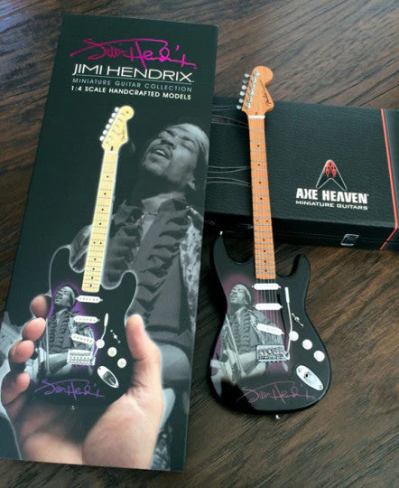 OFFICIALLY LICENSED JIMI HENDRIX MINI FENDER™ STRAT™ TRIBUTE GUITAR MODEL - Image 3
